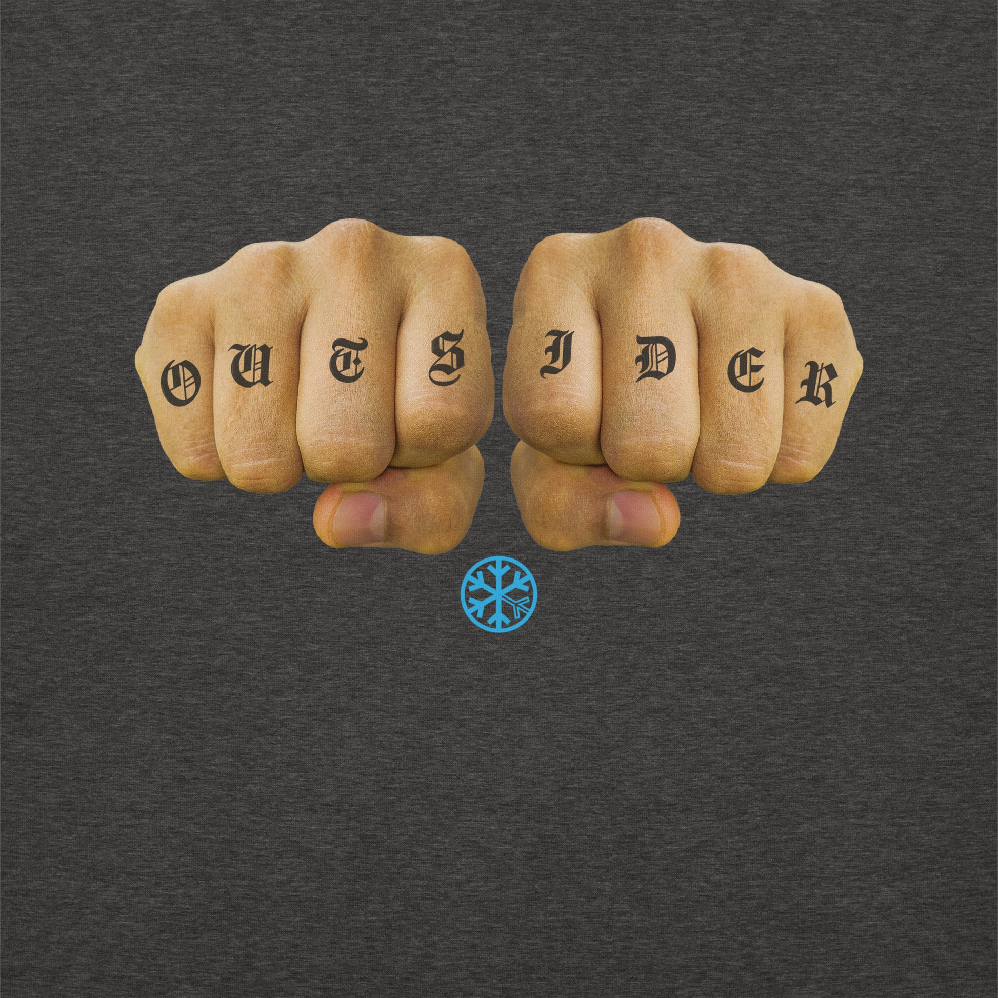 Darkgray-Outsider Tattoo Sweatshirt from B.Different Clothing, graphic, graffiti-inspired streetwear