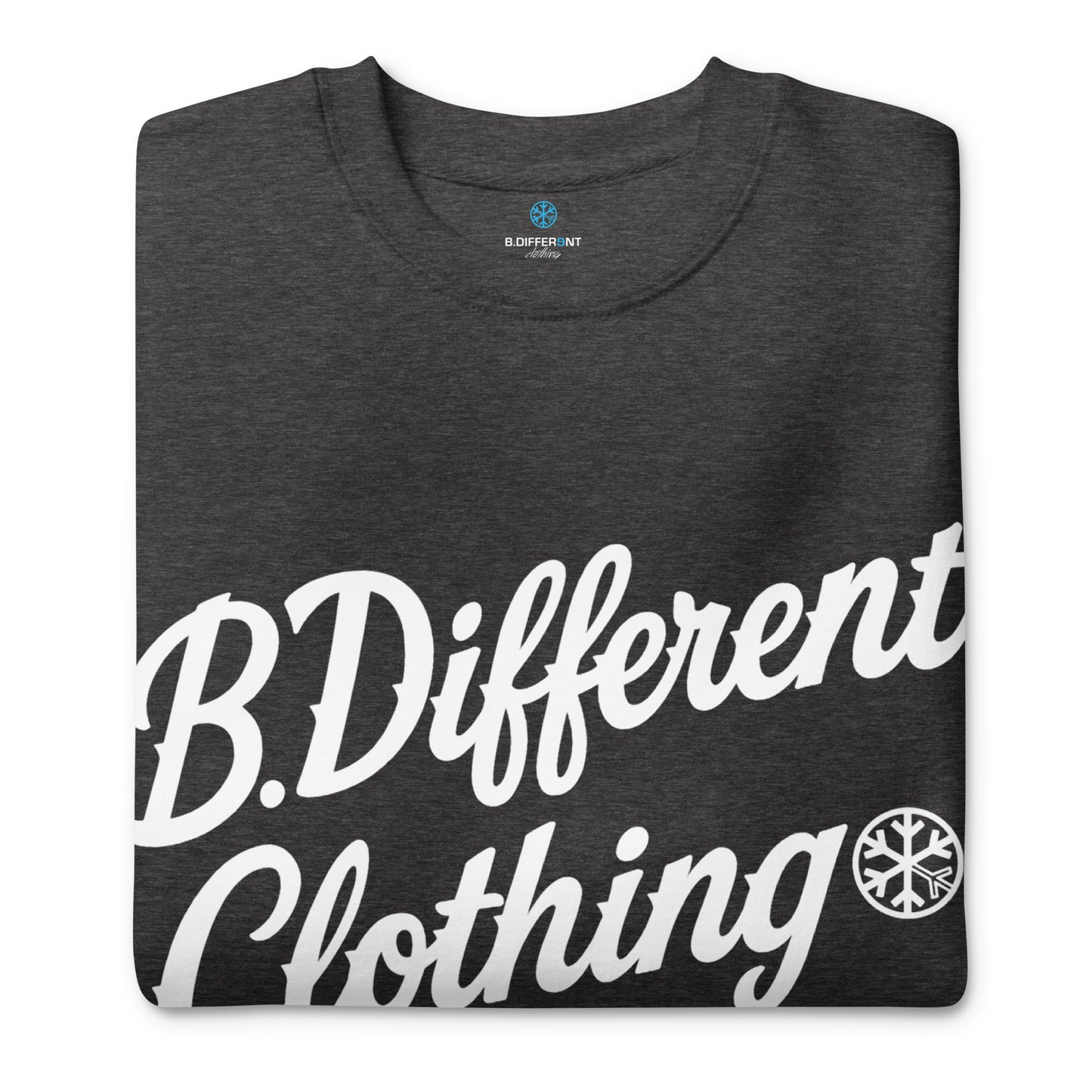 Darkgray-The League Sweatshirt from B.Different Clothing, folded, graffiti-inspired streetwear