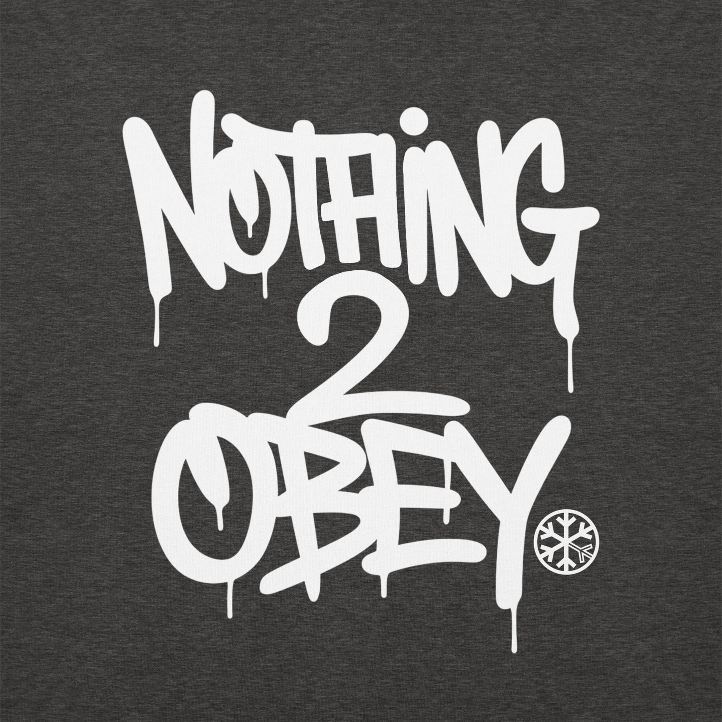 Darkgray-Nothing 2 Obey Graffiti Sweatshirt from B.Different Clothing, graphic, graffiti-inspired streetwear