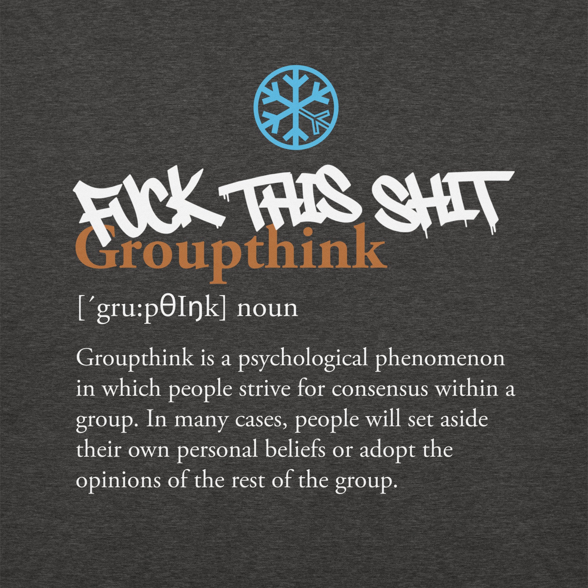 Darkgray-Groupthink Graffiti Sweatshirt from B.Different Clothing, graphic, graffiti-inspired streetwear