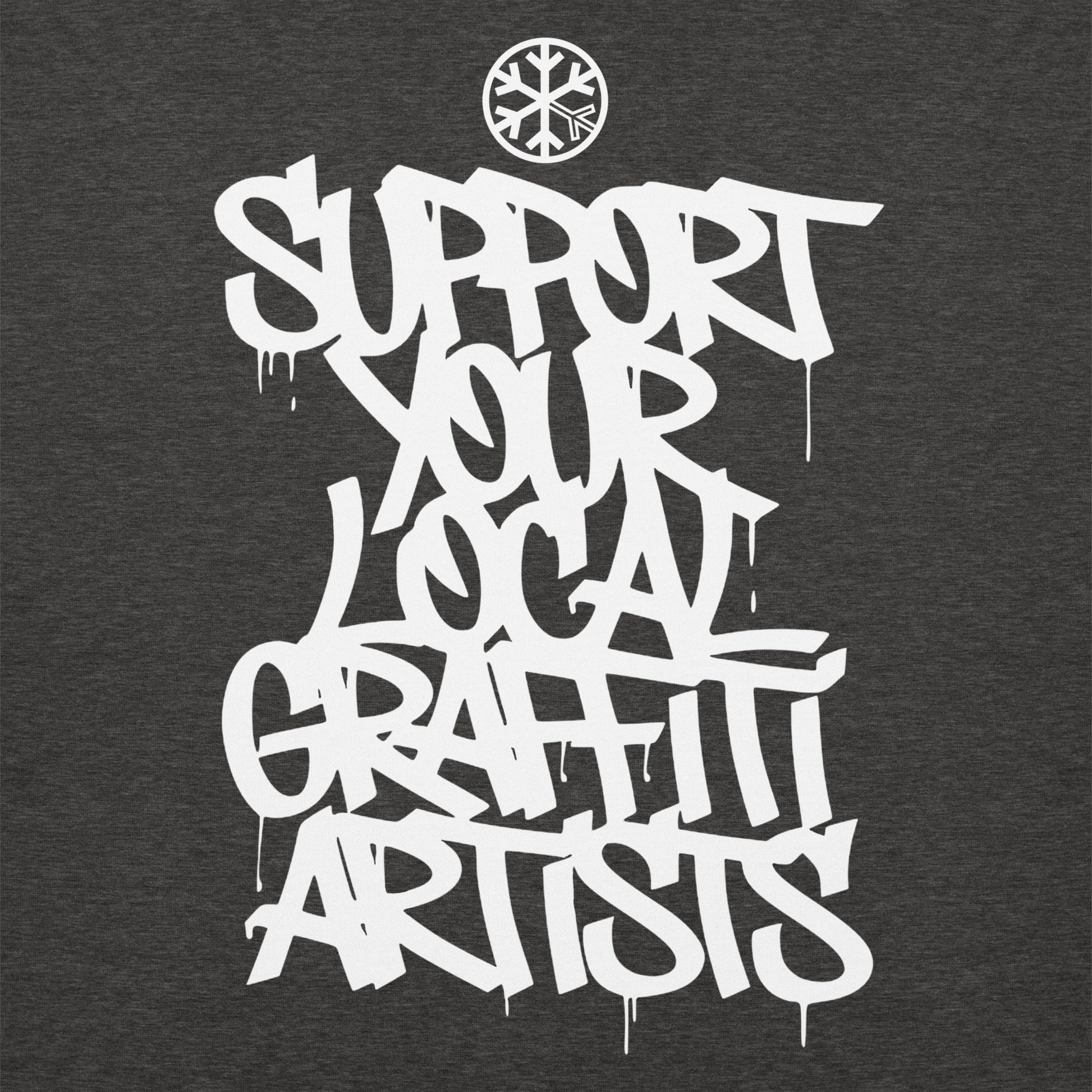 Darkgray-Support Your Local Graffiti Artists Sweatshirt from B.Different Clothing, graphic, graffiti-inspired streetwear