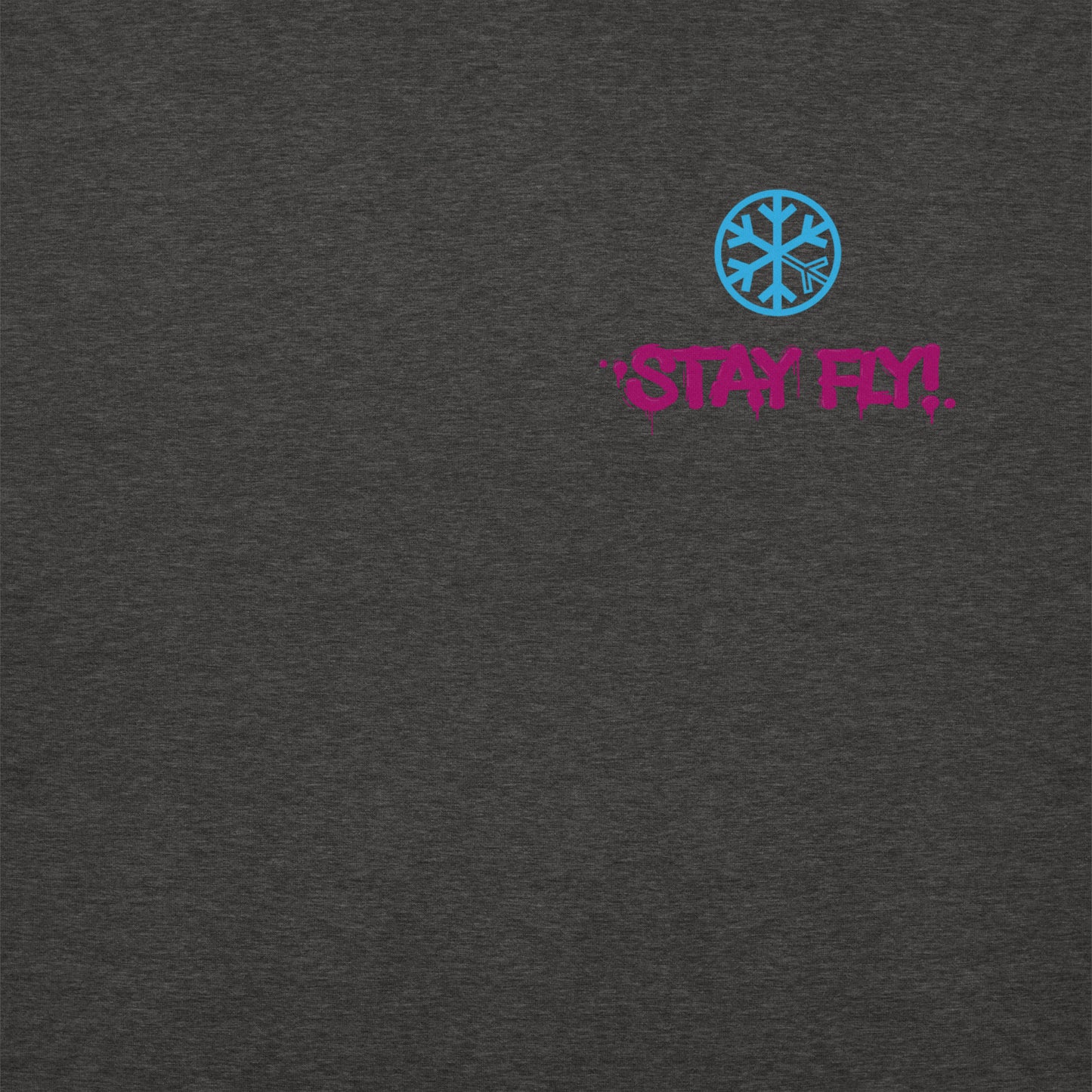 Darkgray-Stay Fly Graffiti Character Sweatshirt from B.Different Clothing, front graphic, graffiti-inspired streetwear