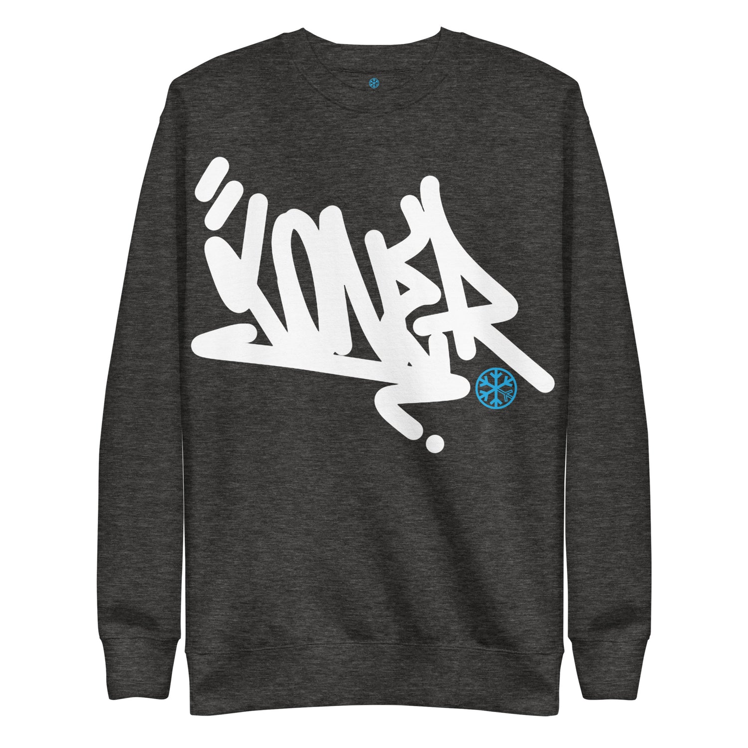 Darkgray-Loner Graffiti Tag Sweatshirt from B.Different Clothing, front view, graffiti-inspired streetwear