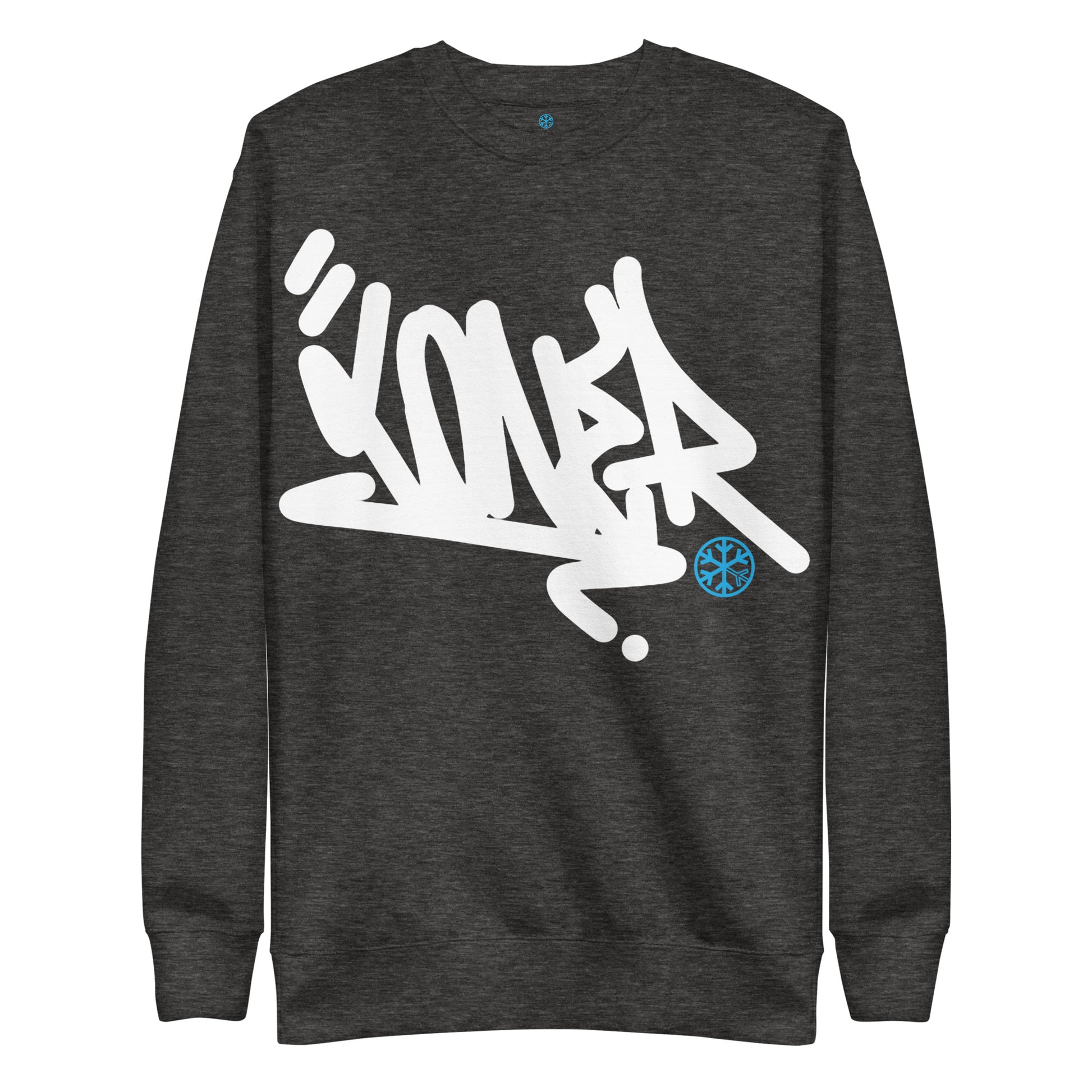 Darkgray-Loner Graffiti Tag Sweatshirt from B.Different Clothing, front view, graffiti-inspired streetwear