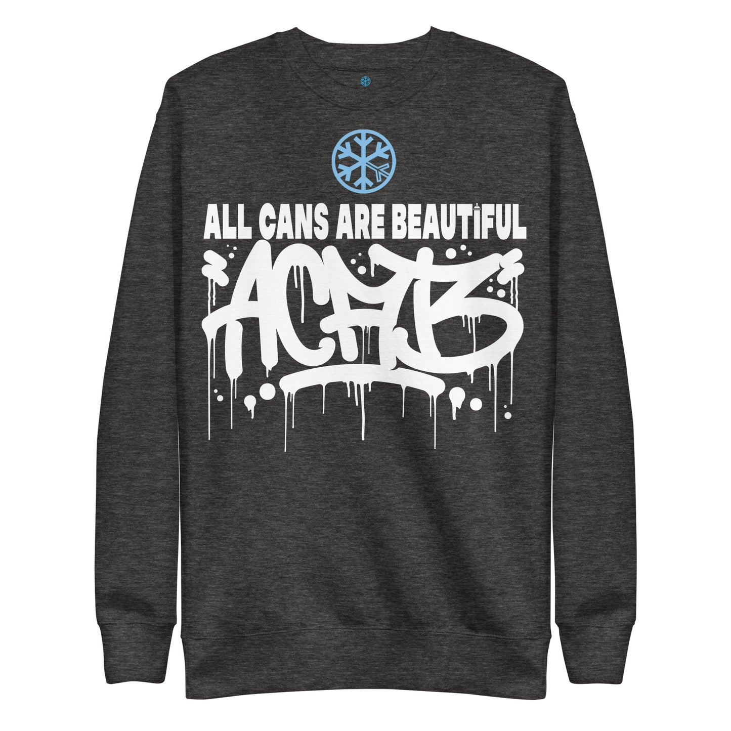 Darkgray-Acab Graffiti Tag Sweatshirt from B.Different Clothing, front view, graffiti-inspired streetwear
