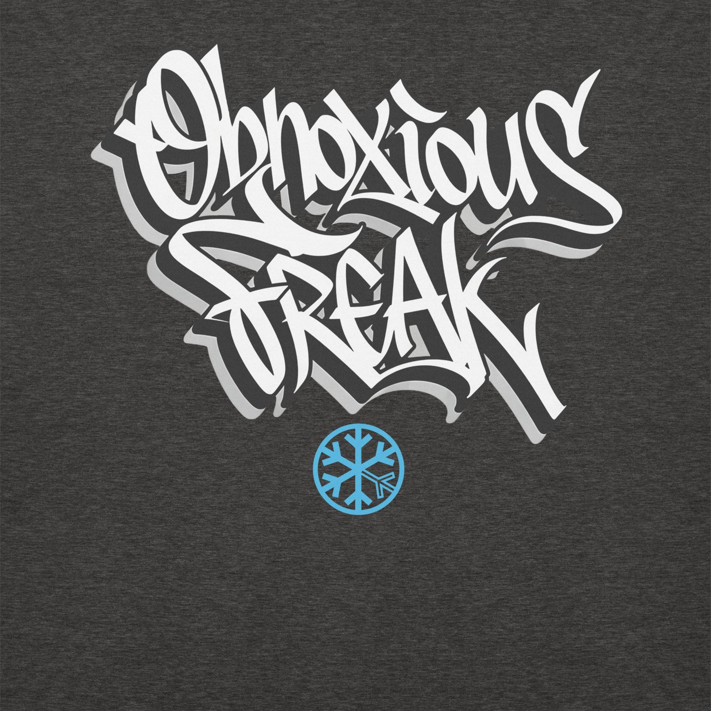 Darkgray-Obnoxious Freak Graffiti Sweatshirt from B.Different Clothing, graphic, graffiti-inspired streetwear