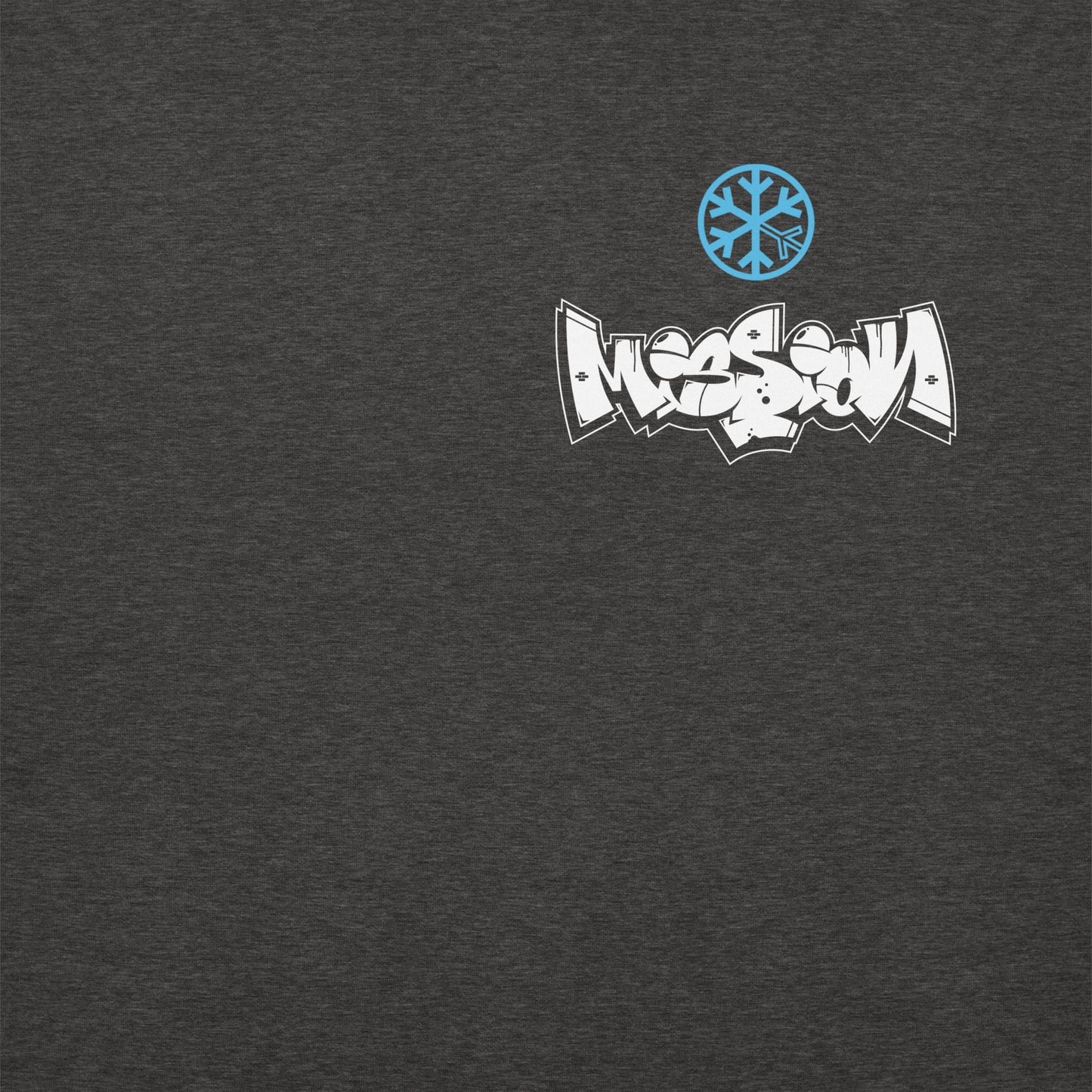 Darkgray-Mission Graffiti Character Sweatshirt from B.Different Clothing, front graphic, graffiti-inspired streetwear