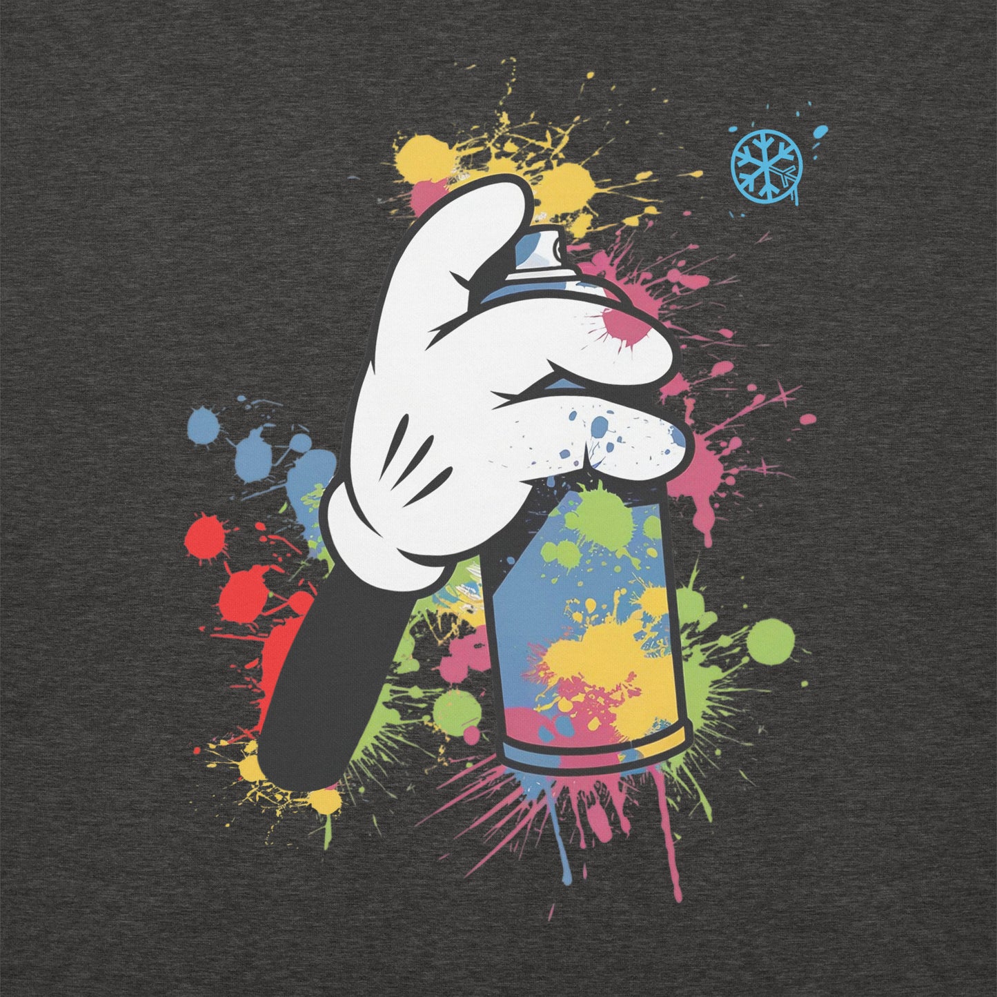 Darkgray-Hand Spray Can Graffiti Sweatshirt from B.Different Clothing, graphic, graffiti-inspired streetwear