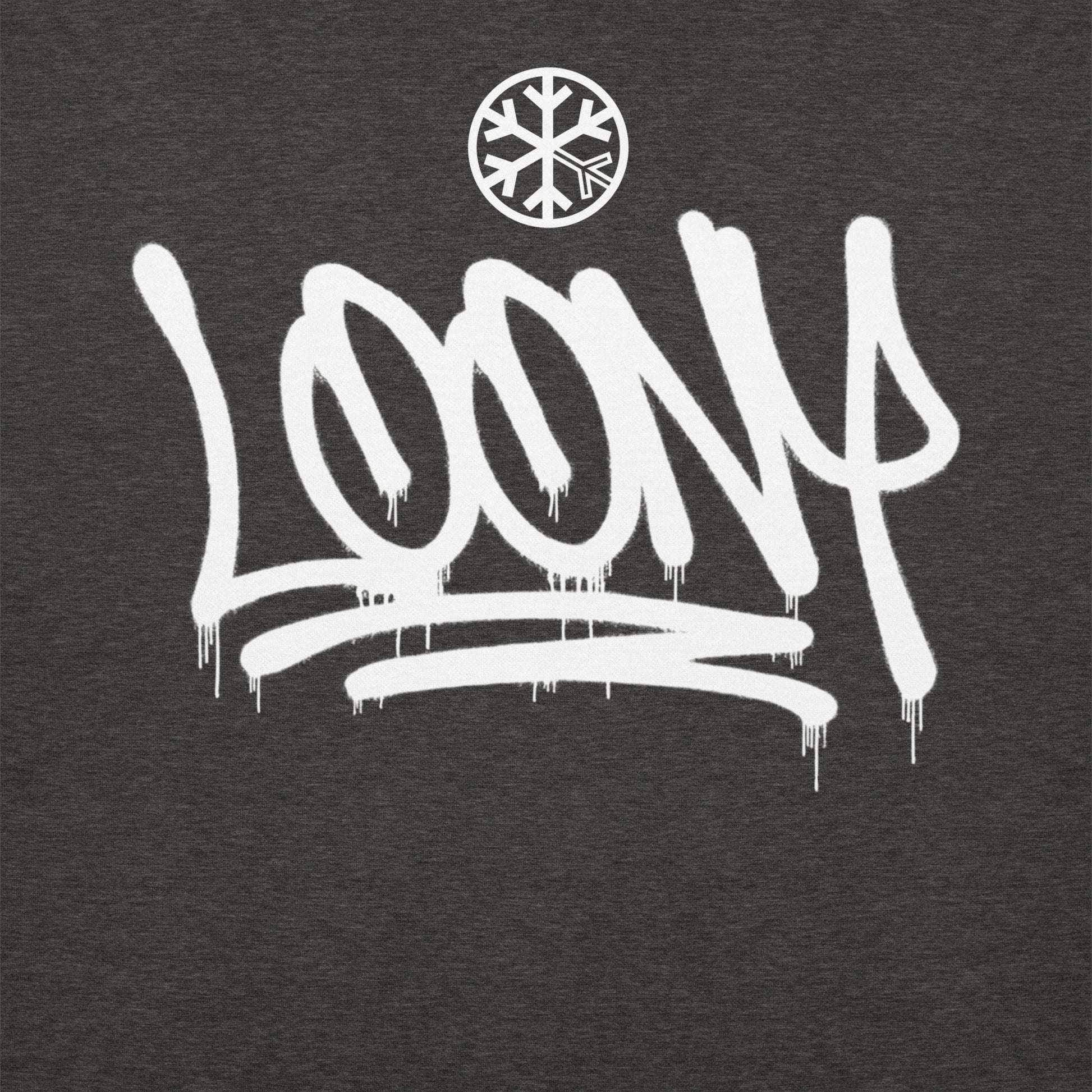 Darkgray-Loony Graffiti Tag Sweatshirt from B.Different Clothing, graphic, graffiti-inspired streetwear