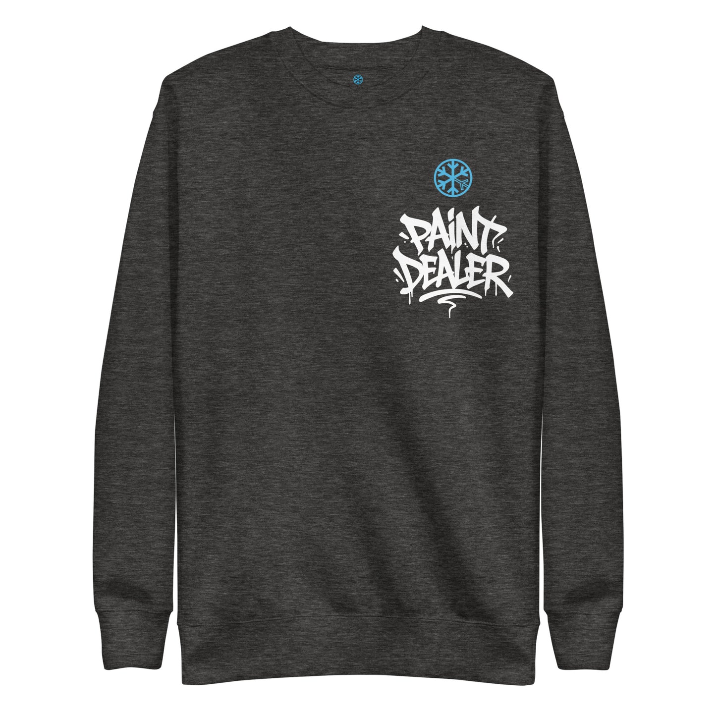 Darkgray-Paint Dealer Graffiti Character Sweatshirt from B.Different Clothing, front view, graffiti-inspired streetwear