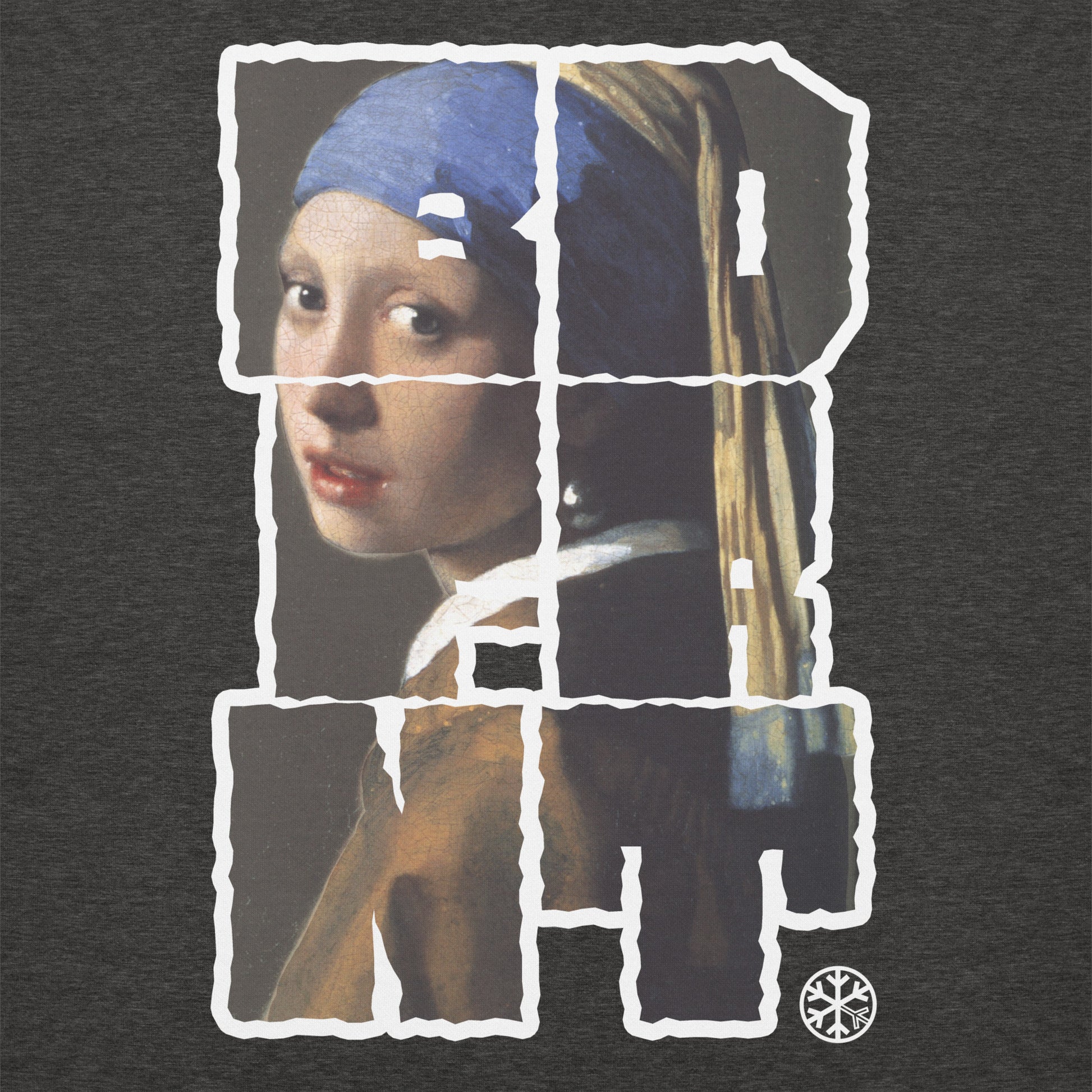 Darkgray-BDFRNT Throwie x Girl With Pearl Earring Graffiti Sweatshirt from B.Different Clothing, graphic, graffiti-inspired streetwear