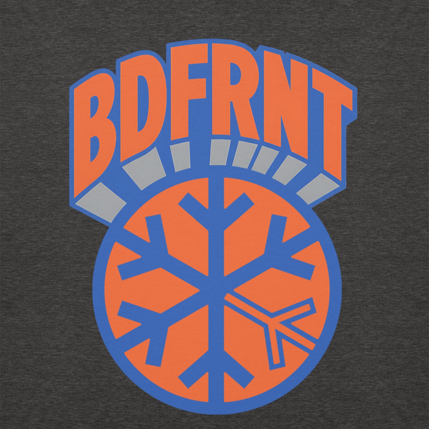 Darkgray-BDFRNT Logo 1989 Sweatshirt from B.Different Clothing, graphic, graffiti-inspired streetwear