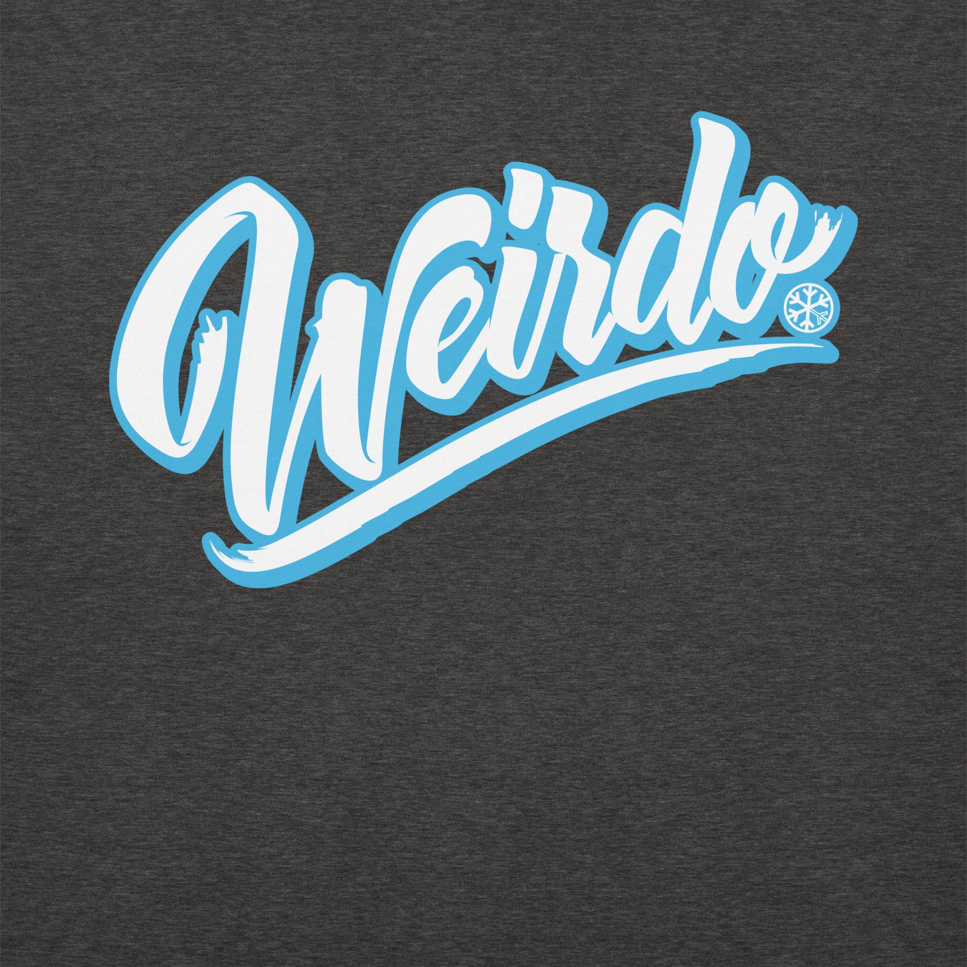 Charcoal Heather-Weirdo Sweatshirt from B.Different Clothing, front graphic, graffiti-inspired streetwear