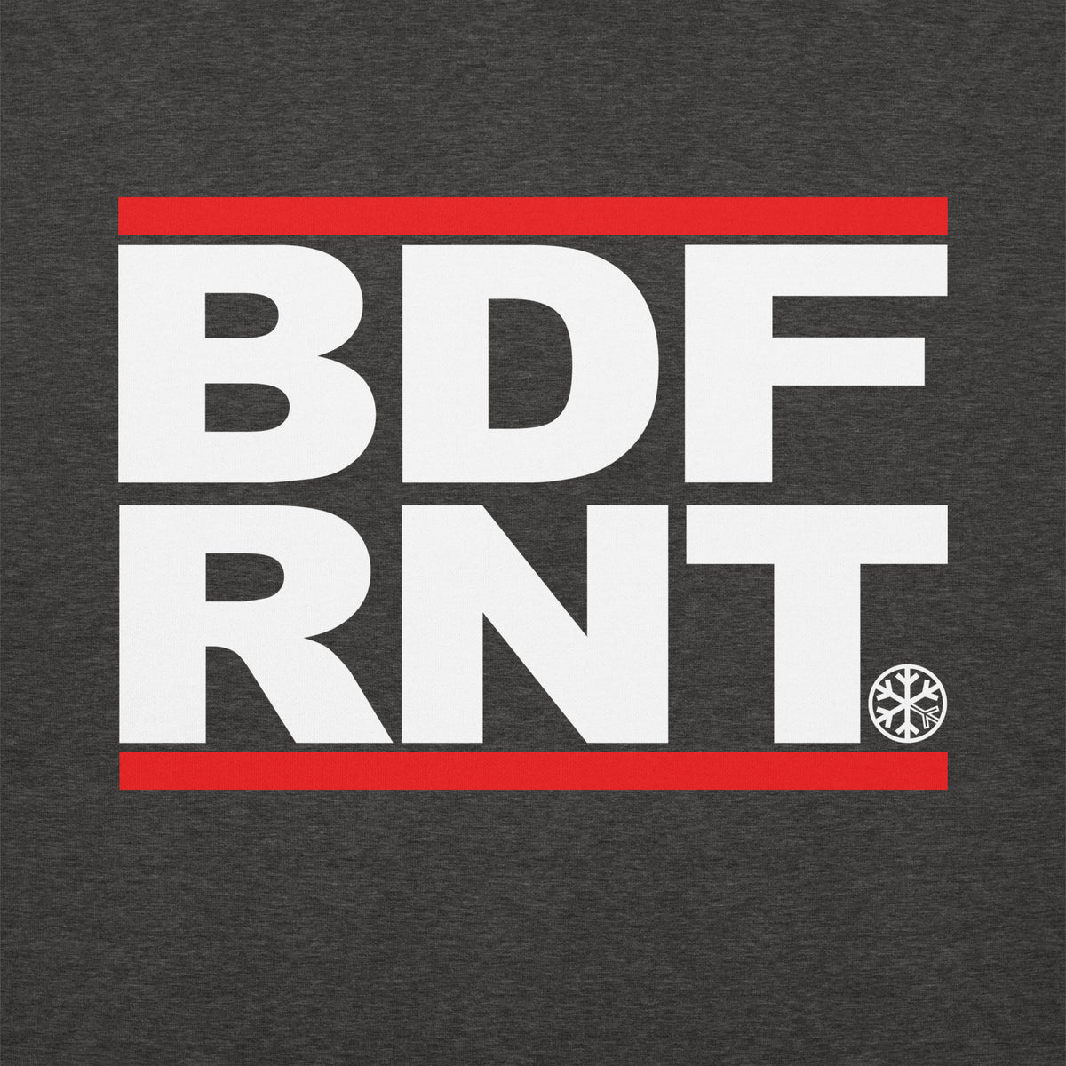 Charcoal Heather-BDFRNT OG Logo Sweatshirt from B.Different Clothing, front graphic, graffiti-inspired streetwear