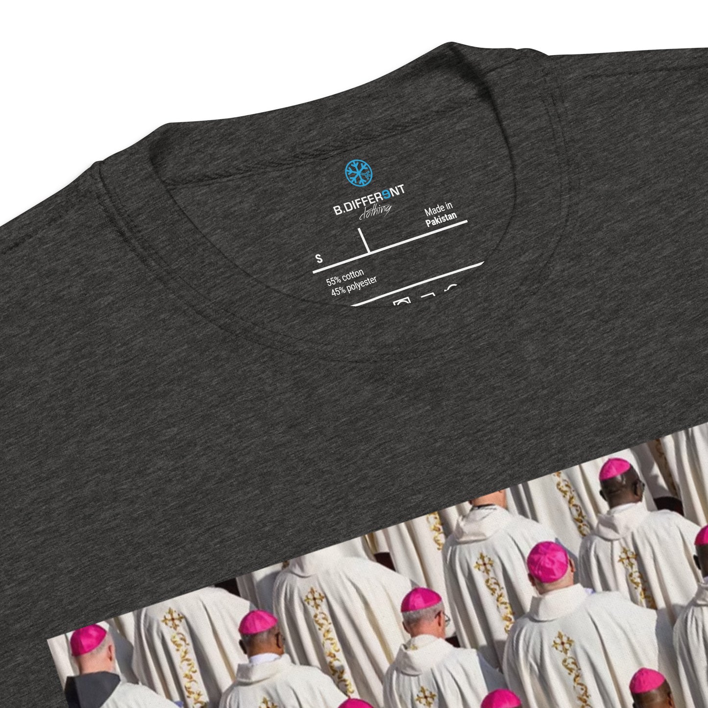 Darkgray-Vatican Crooks Sweatshirt from B.Different Clothing, collar, graffiti-inspired streetwear