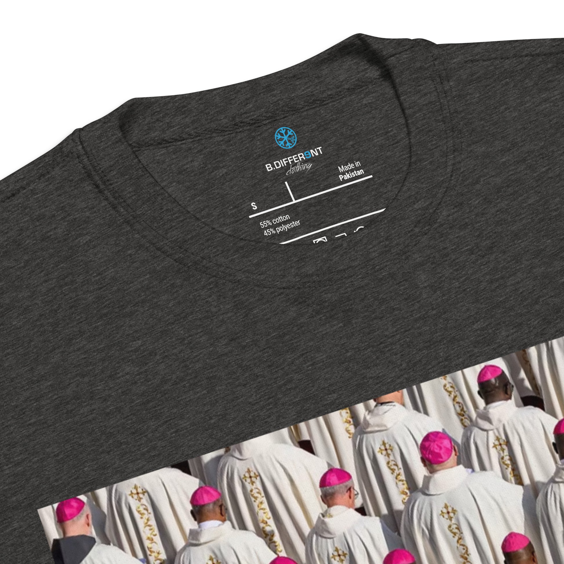 Darkgray-Vatican Crooks Sweatshirt from B.Different Clothing, collar, graffiti-inspired streetwear