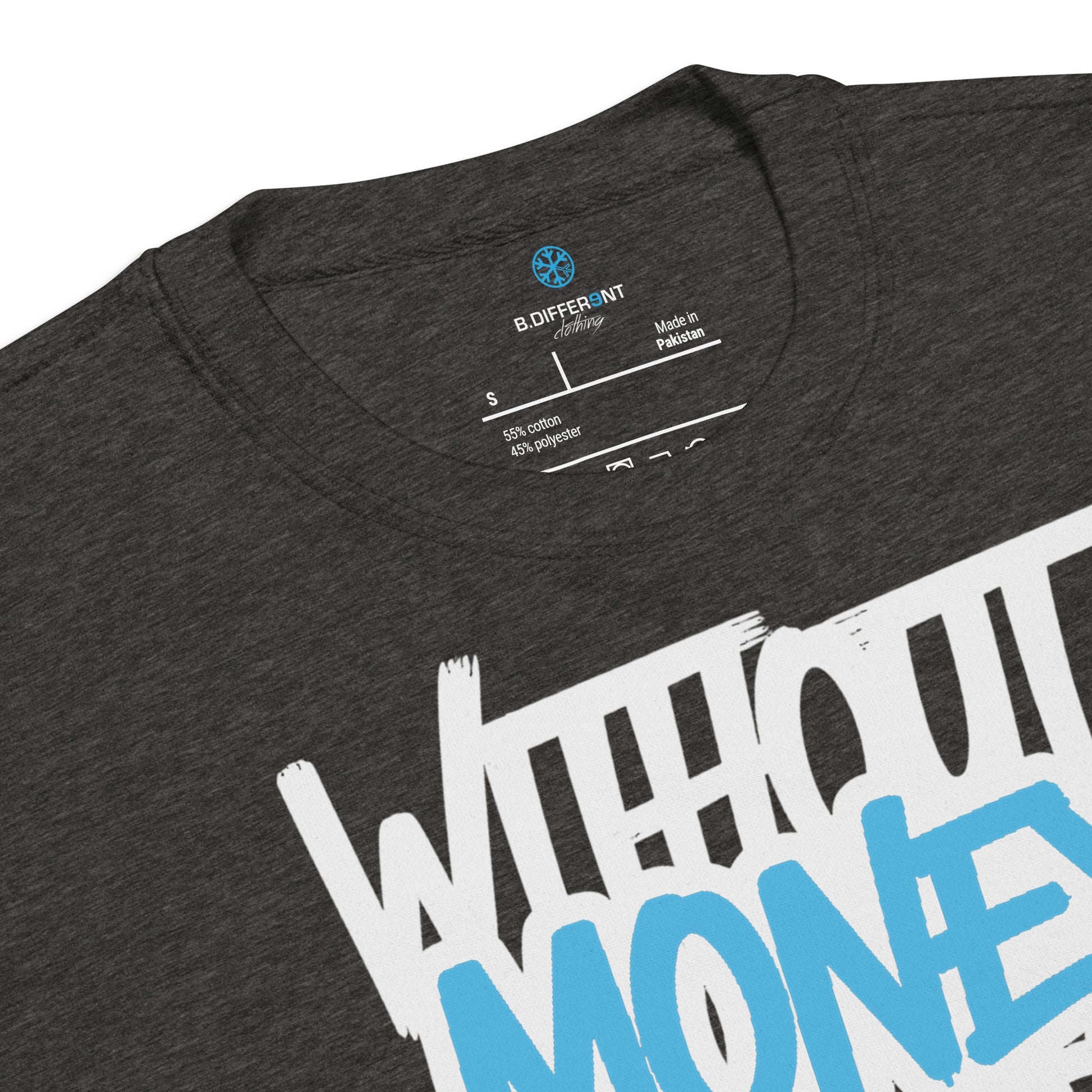 Darkgray-Without Dreams You Are Nothing Graffiti Sweatshirt from B.Different Clothing, collar, graffiti-inspired streetwear