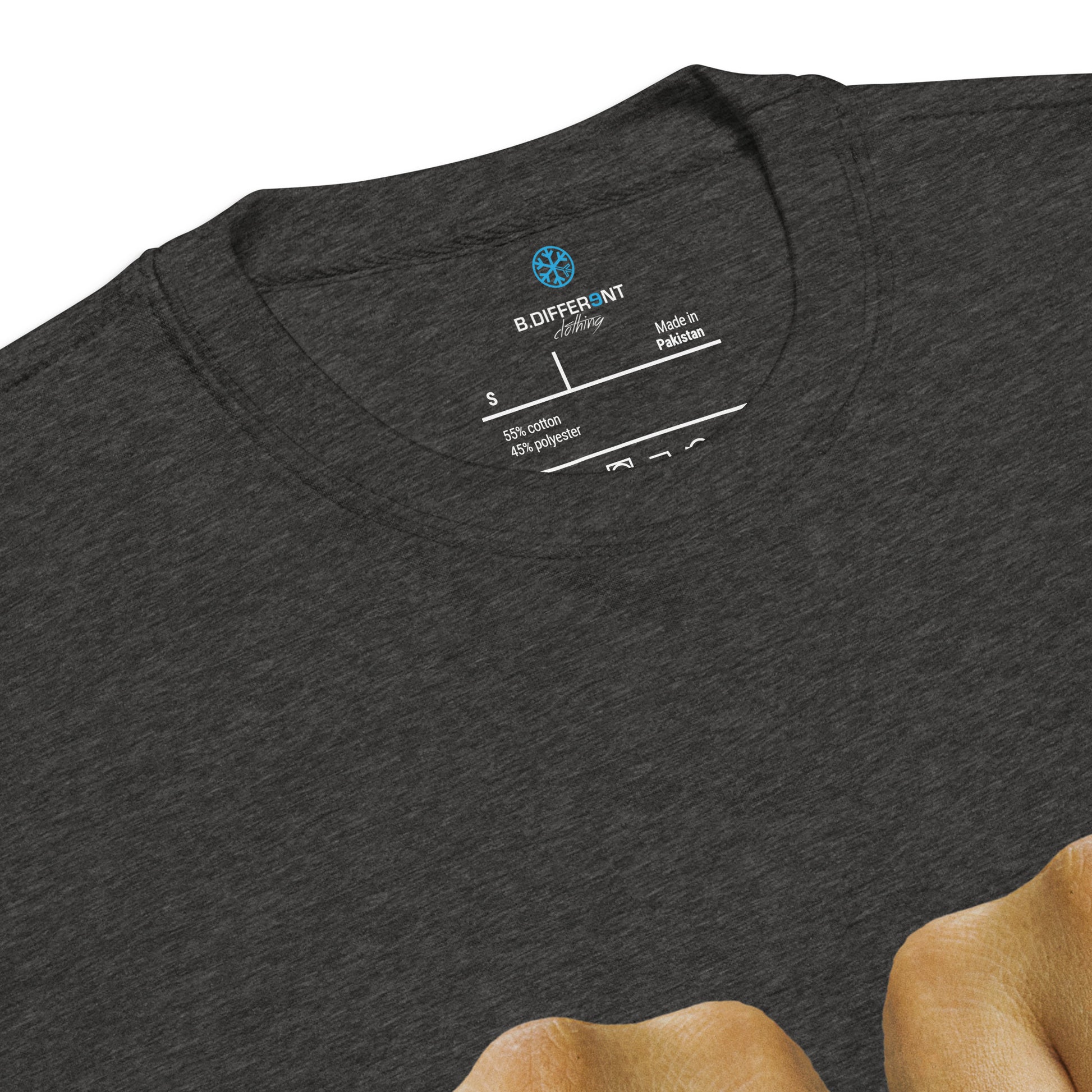 Darkgray-Outsider Tattoo Sweatshirt from B.Different Clothing, collar, graffiti-inspired streetwear