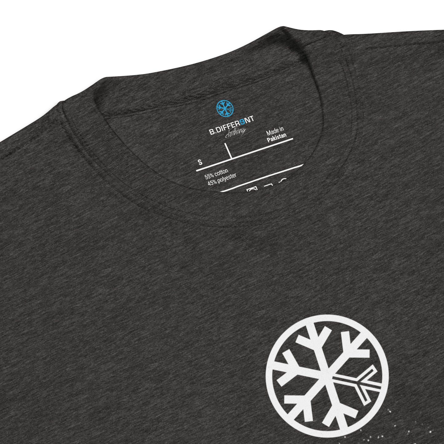 Darkgray-Outsider Graffiti Tag Sweatshirt from B.Different Clothing, collar, graffiti-inspired streetwear