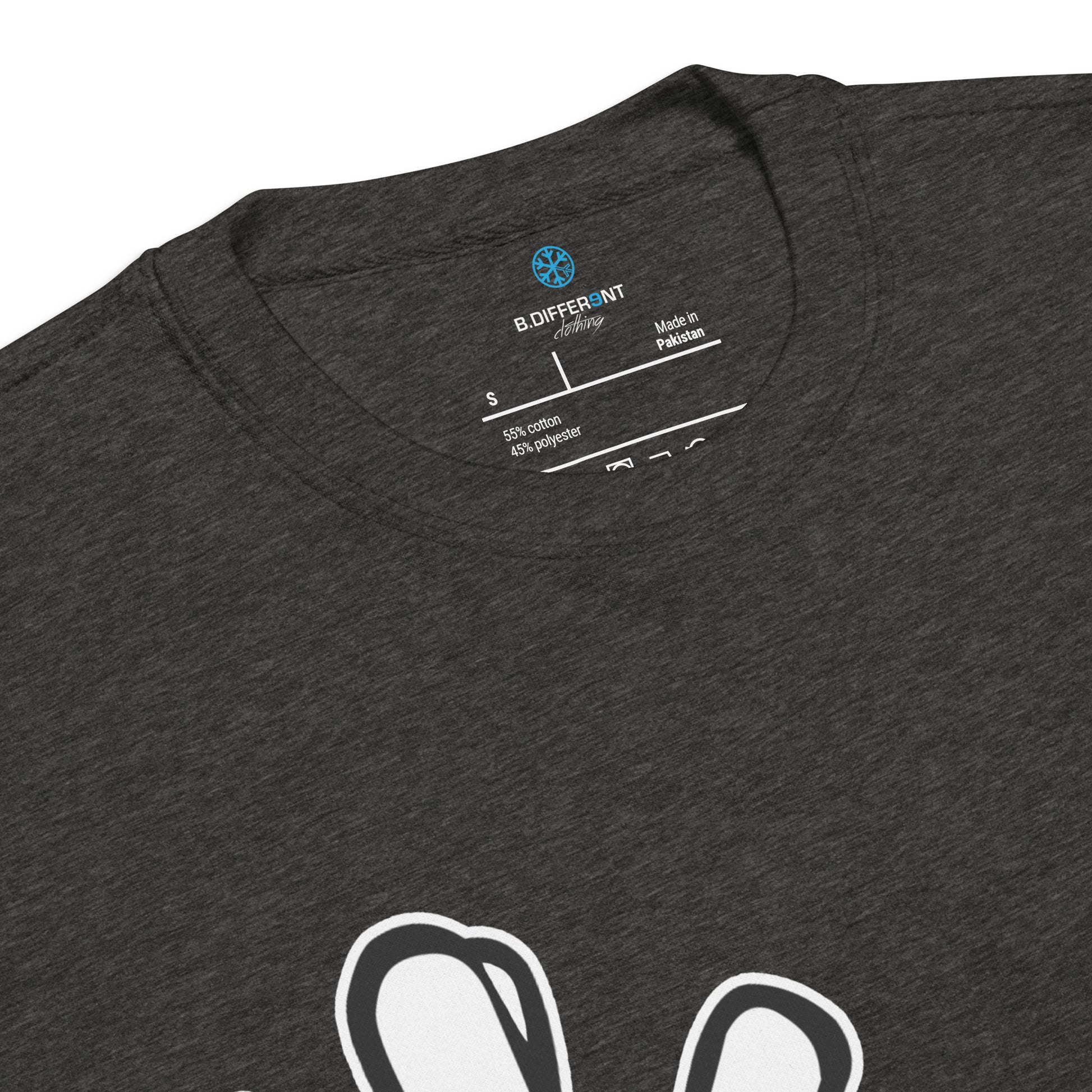 Product Darkgray-Weirdo Hand Sign Sweatshirt from B.Different Clothing, collar, graffiti-inspired streetwear