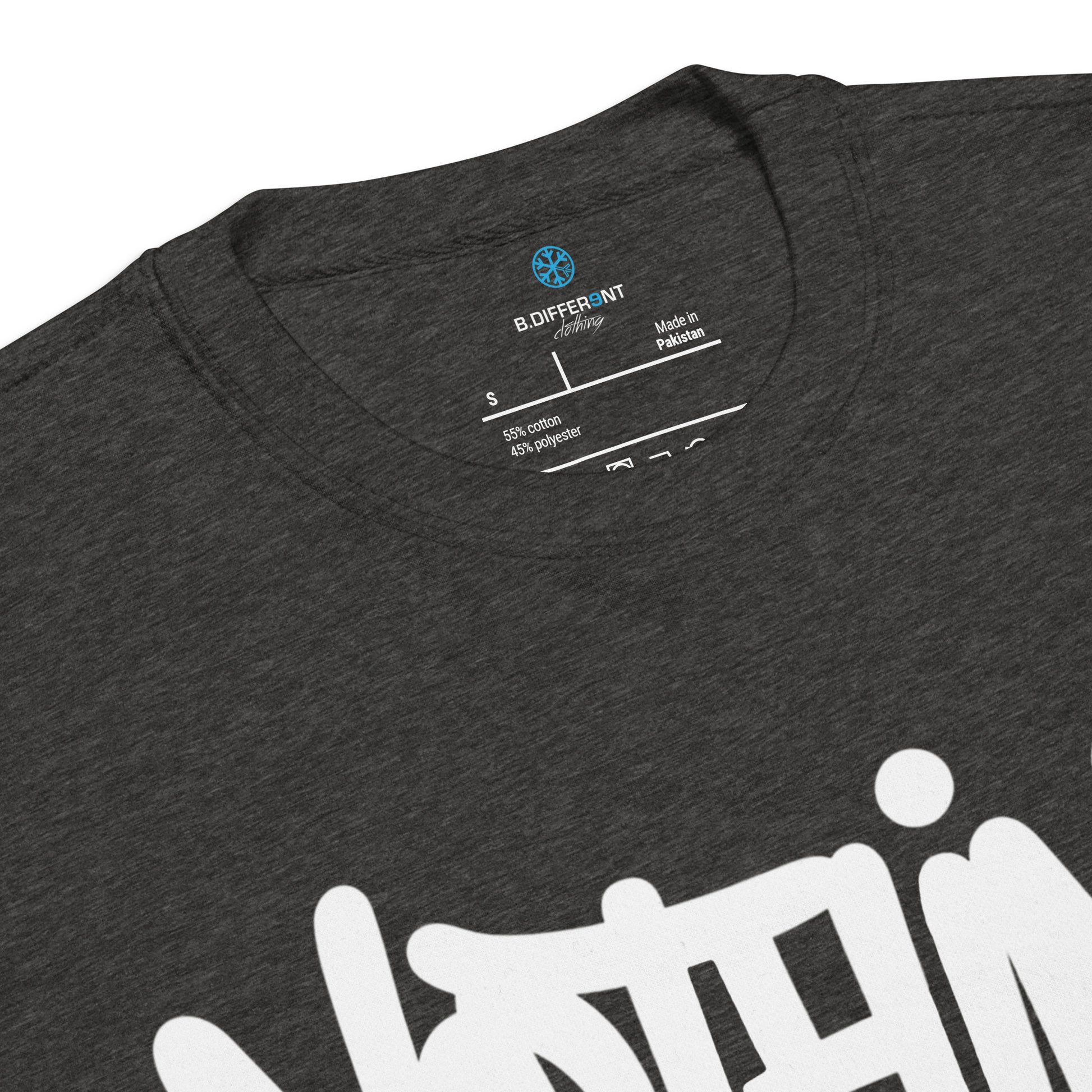 Darkgray-Nothing 2 Obey Graffiti Sweatshirt from B.Different Clothing, collar, graffiti-inspired streetwear