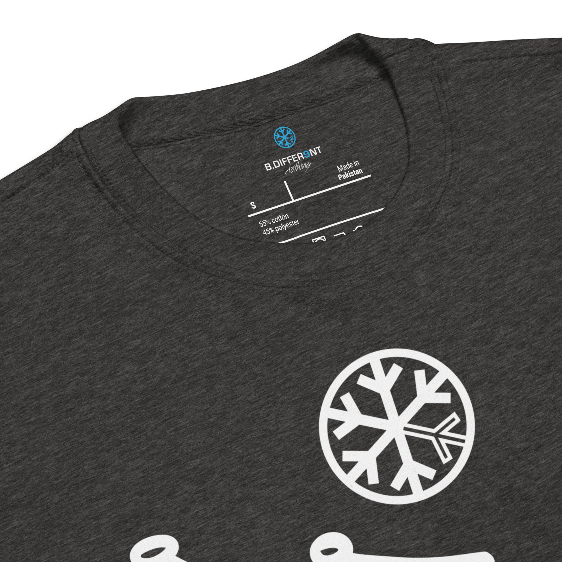 Darkgray-Misfit Graffiti Tag Sweatshirt from B.Different Clothing, collar, graffiti-inspired streetwear