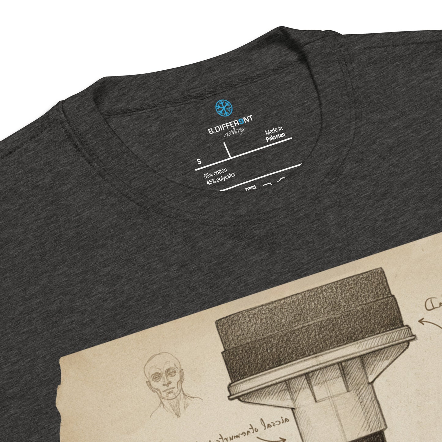 Darkgray-Marker Sketch Graffiti Sweatshirt from B.Different Clothing, collar, graffiti-inspired streetwear