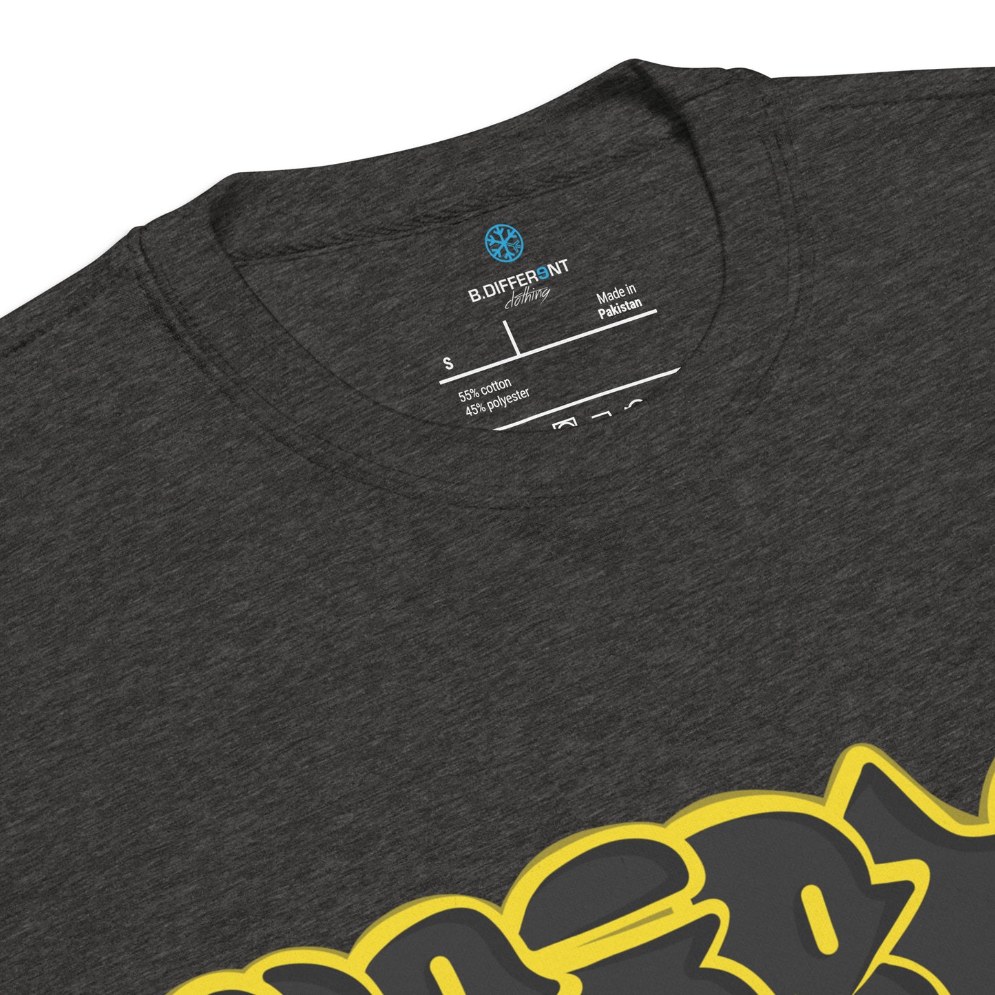 Darkgray-Weirdo Graffiti Throwie Sweatshirt from B.Different Clothing, collar, graffiti-inspired streetwear