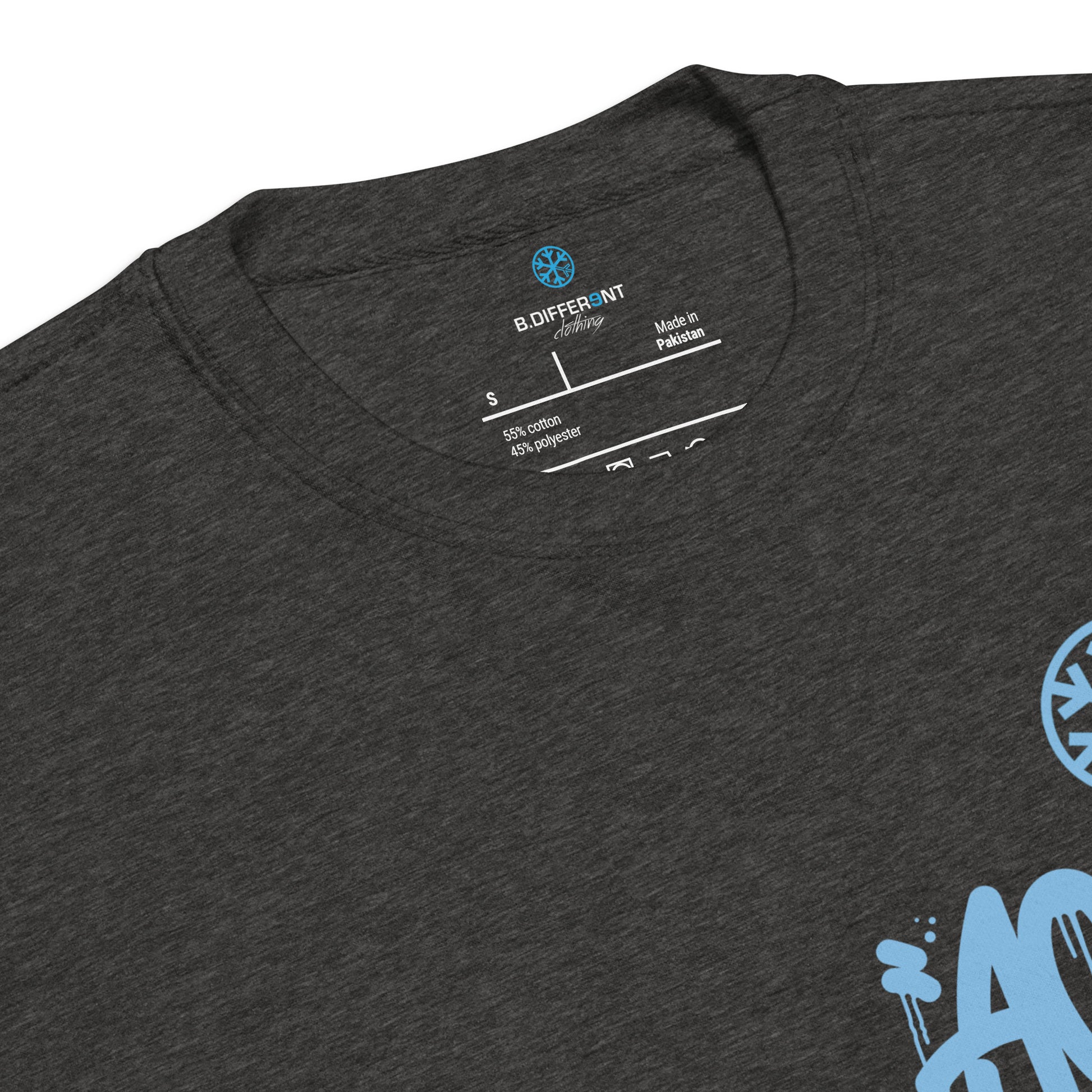 Darkgray-ACAB Graffiti Character Sweatshirt from B.Different Clothing, collar, graffiti-inspired streetwear