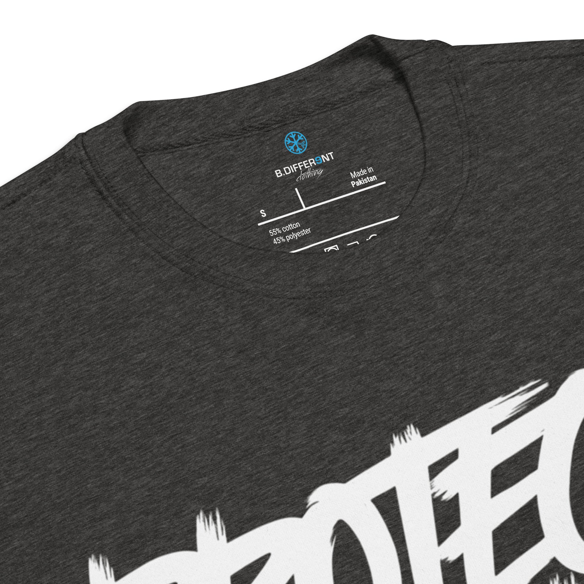 Darkgray-Protect Your Vibe Graffiti Tag Sweatshirt from B.Different Clothing, collar, graffiti-inspired streetwear