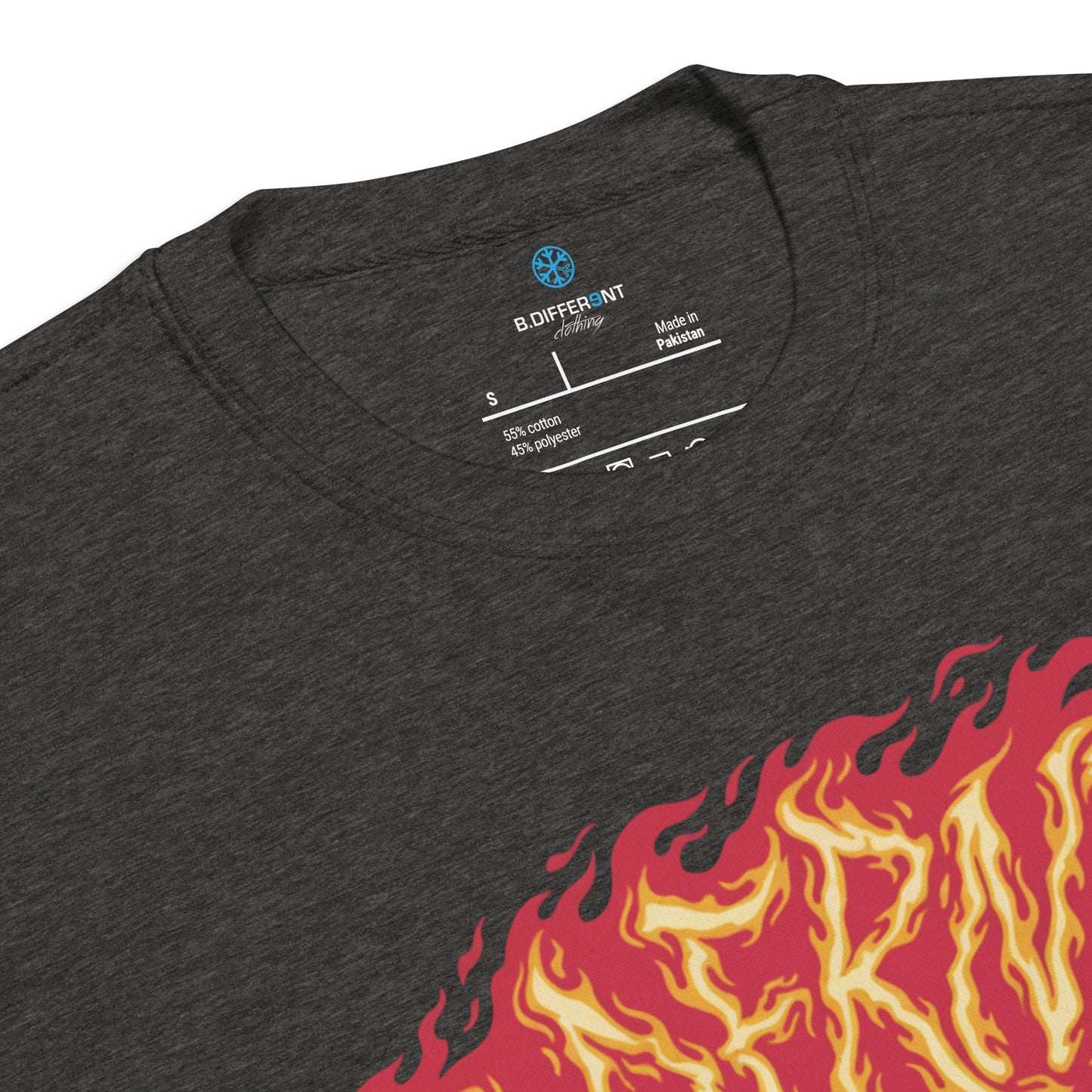 Darkgray-Molotov Graffiti Sweatshirt from B.Different Clothing, collar, graffiti-inspired streetwear