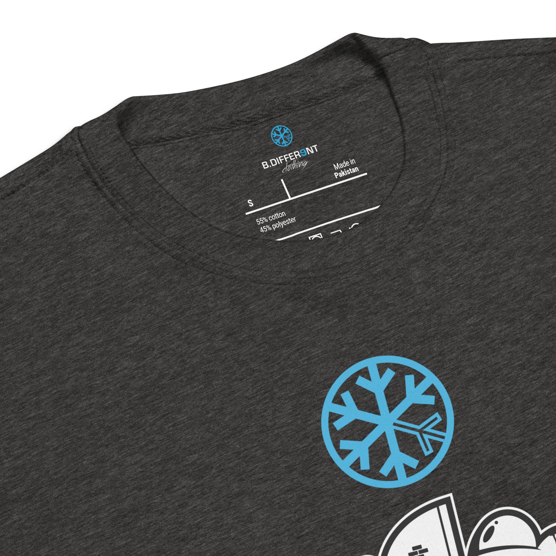 Darkgray-Mission Graffiti Piece Sweatshirt from B.Different Clothing, collar, graffiti-inspired streetwear