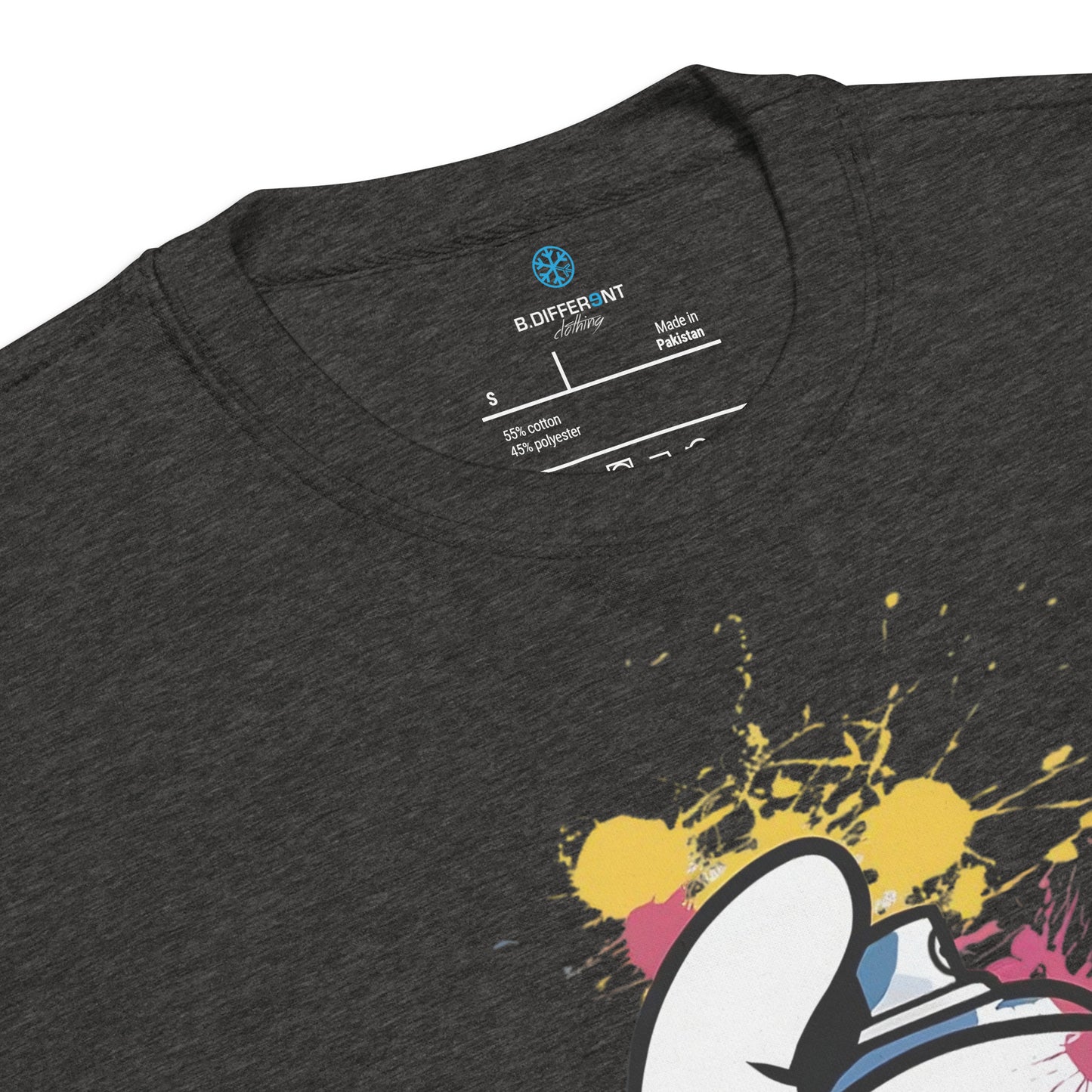 Darkgray-Hand Spray Can Graffiti Sweatshirt from B.Different Clothing, collar, graffiti-inspired streetwear