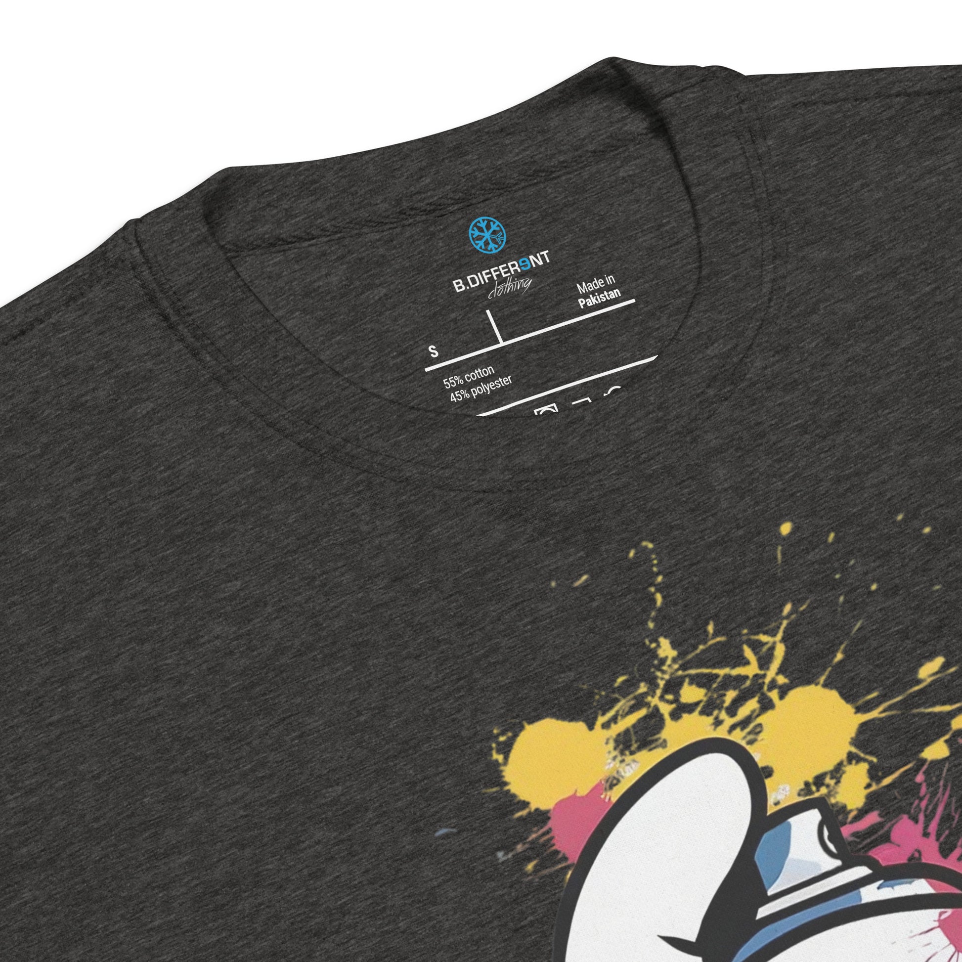 Darkgray-Hand Spray Can Graffiti Sweatshirt from B.Different Clothing, collar, graffiti-inspired streetwear