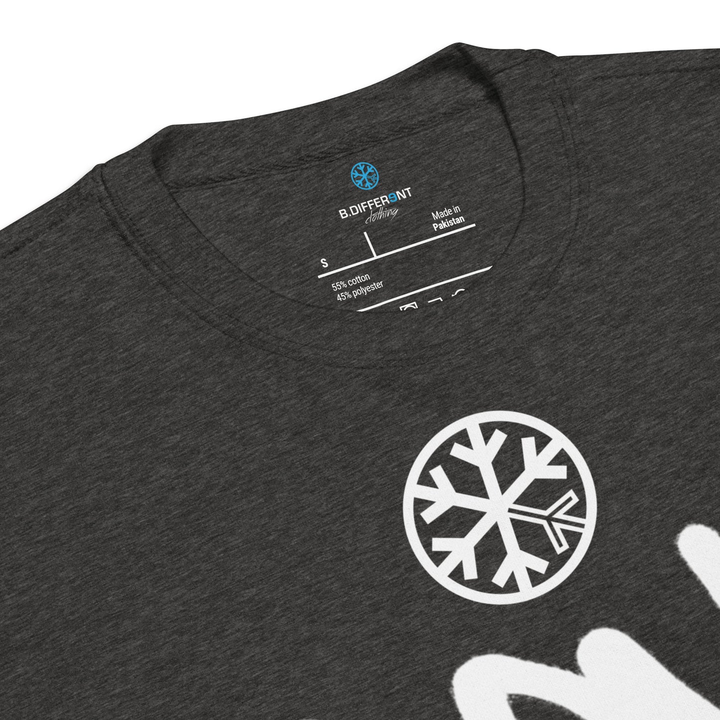 Darkgray-Loony Graffiti Tag Sweatshirt from B.Different Clothing, collar, graffiti-inspired streetwear