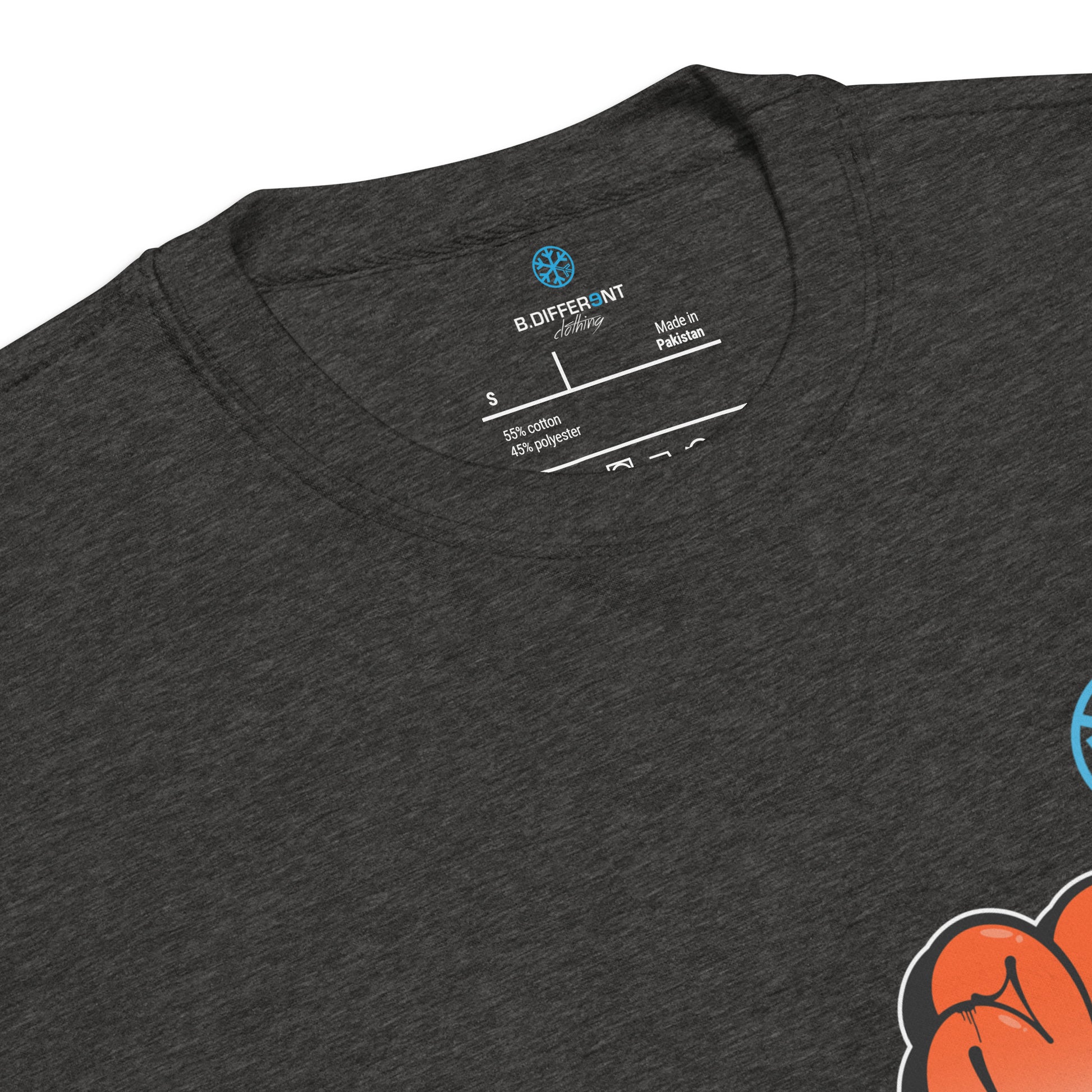 Darkgray-ACAB Girl Graffiti Sweatshirt from B.Different Clothing, collar, graffiti-inspired streetwear