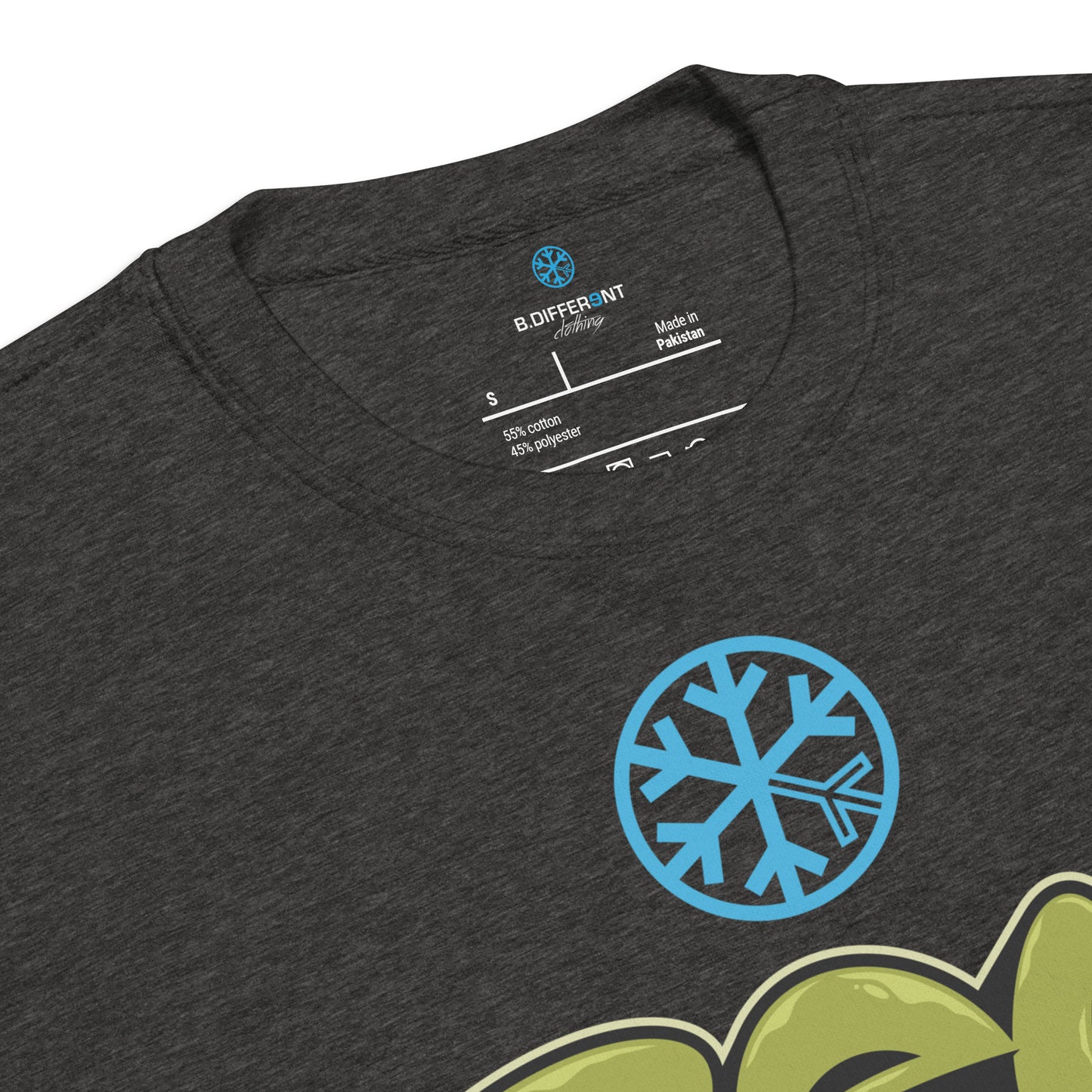 Darkgray-Fresh Graffiti Piece Sweatshirt from B.Different Clothing, collar, graffiti-inspired streetwear