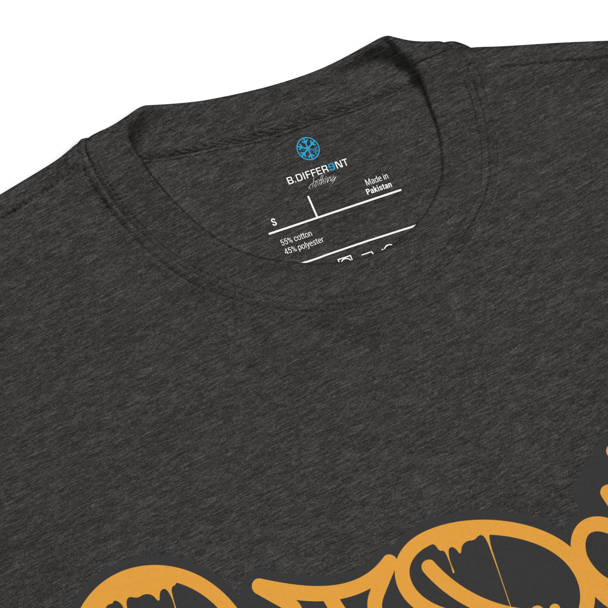 Darkgray-Get Down Graffiti Tag Sweatshirt from B.Different Clothing, collar, graffiti-inspired streetwear