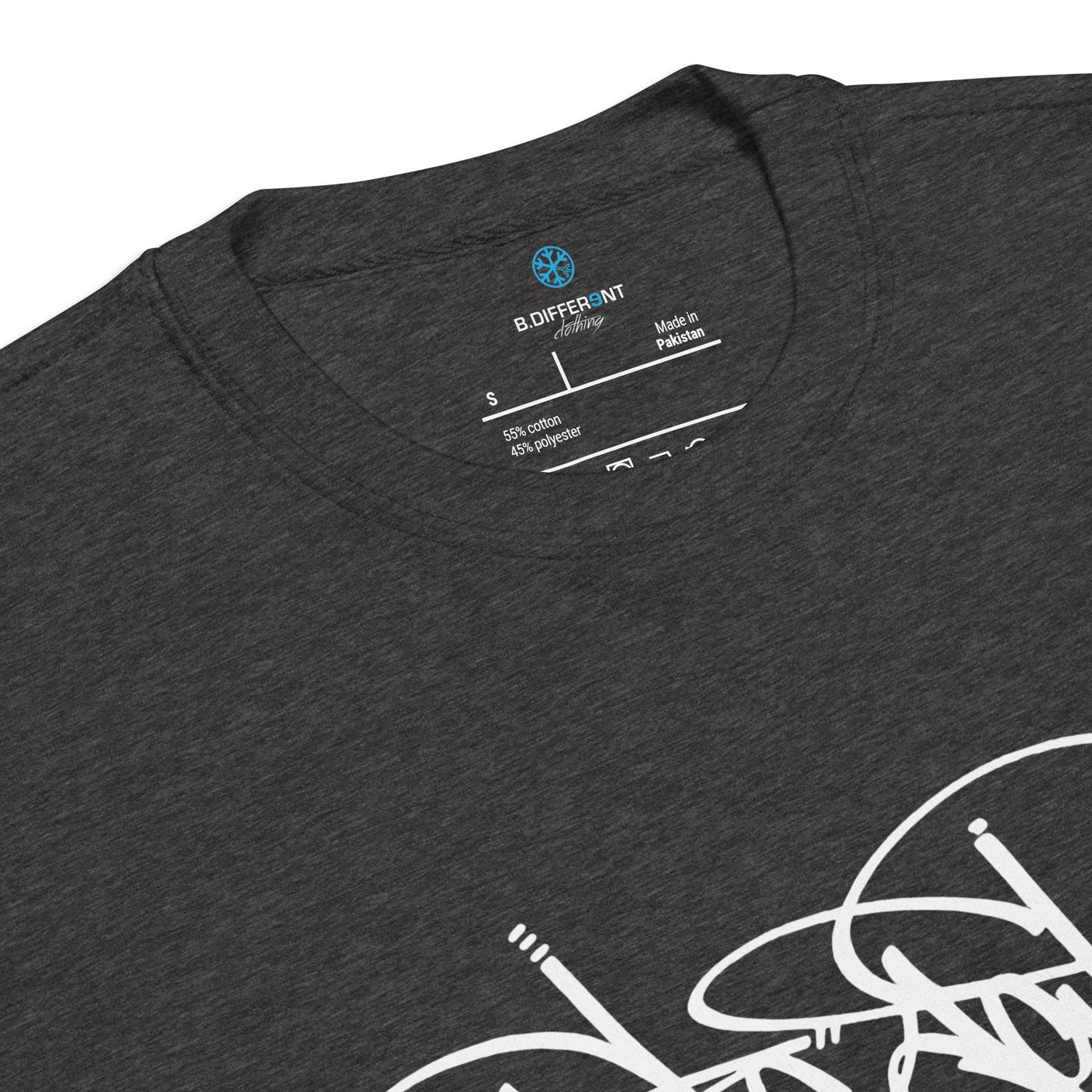 Darkgray-Outcast Tag Sweatshirt by Graffiti Dad from B.Different Clothing, collar, graffiti-inspired streetwear