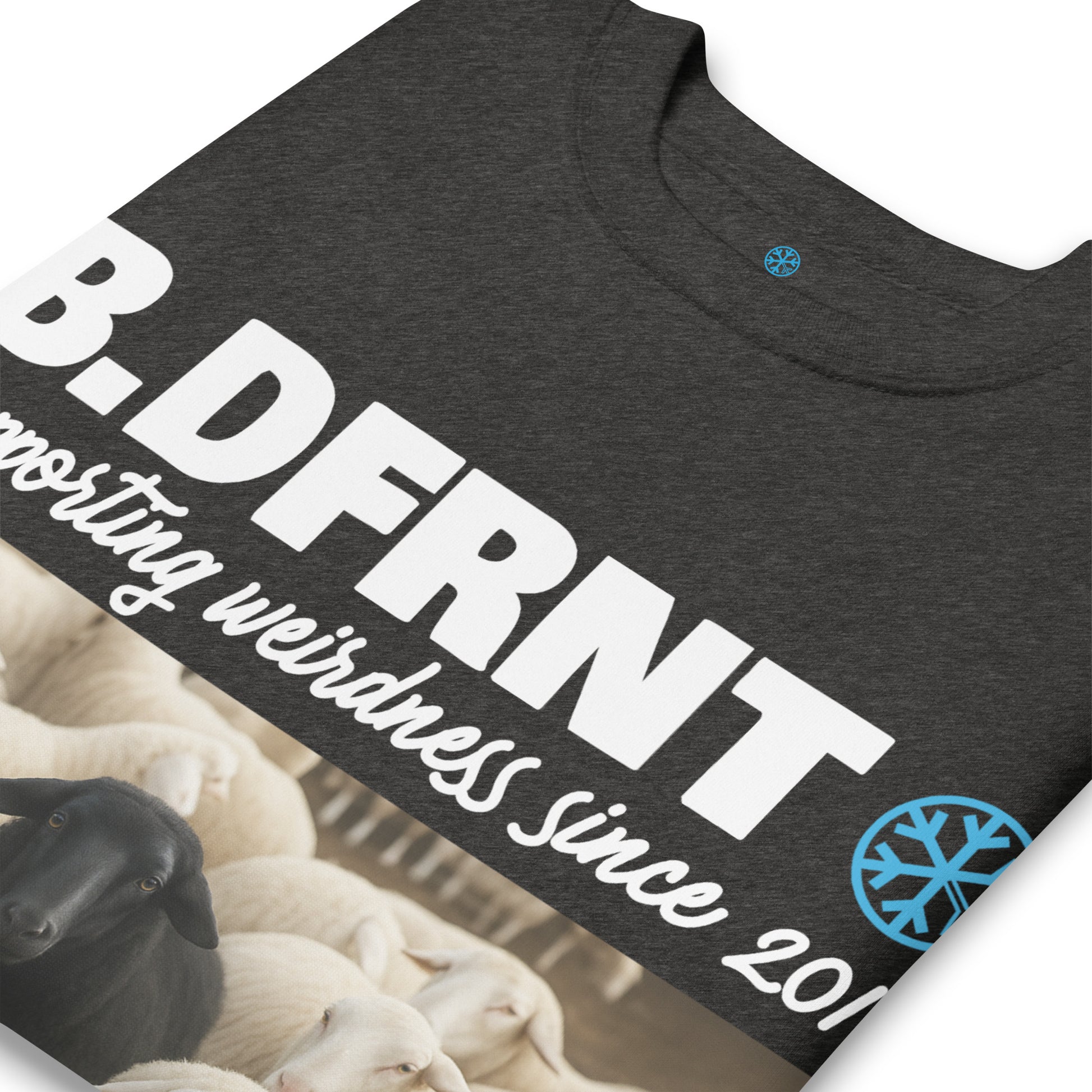 Darkgray-Black Sheep Sweatshirt from B.Different Clothing, detail, graffiti-inspired streetwear