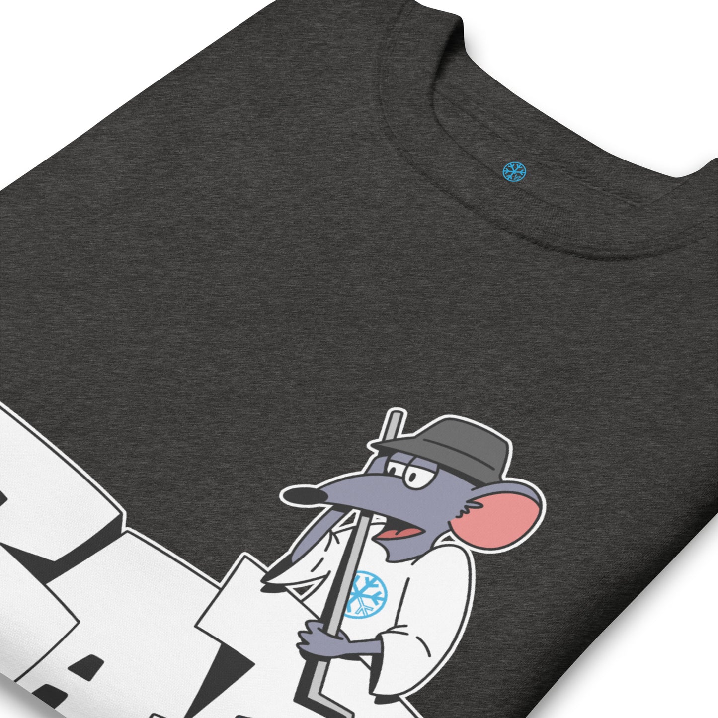 Darkgray-Bad Boy Graffiti Sweatshirt from B.Different Clothing, detail, graffiti-inspired streetwear