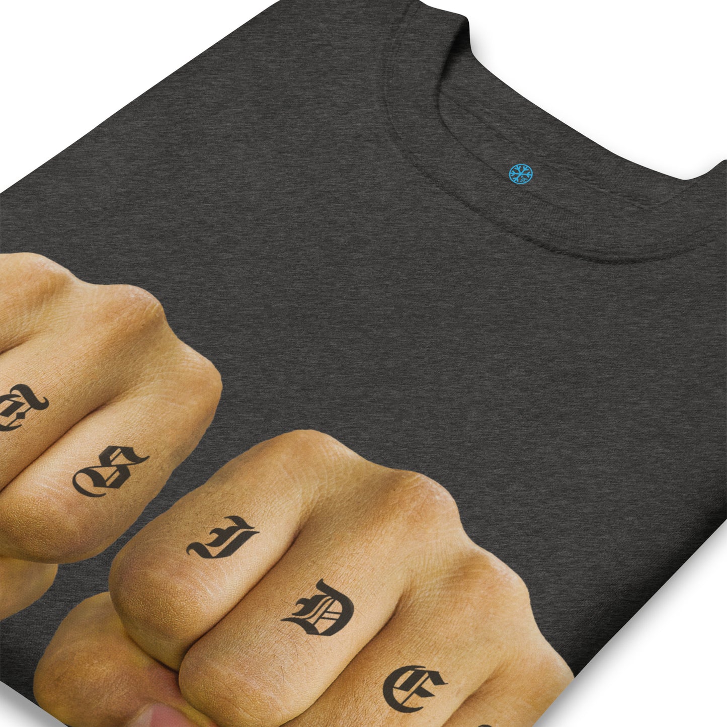 Darkgray-Outsider Tattoo Sweatshirt from B.Different Clothing, detail, graffiti-inspired streetwear