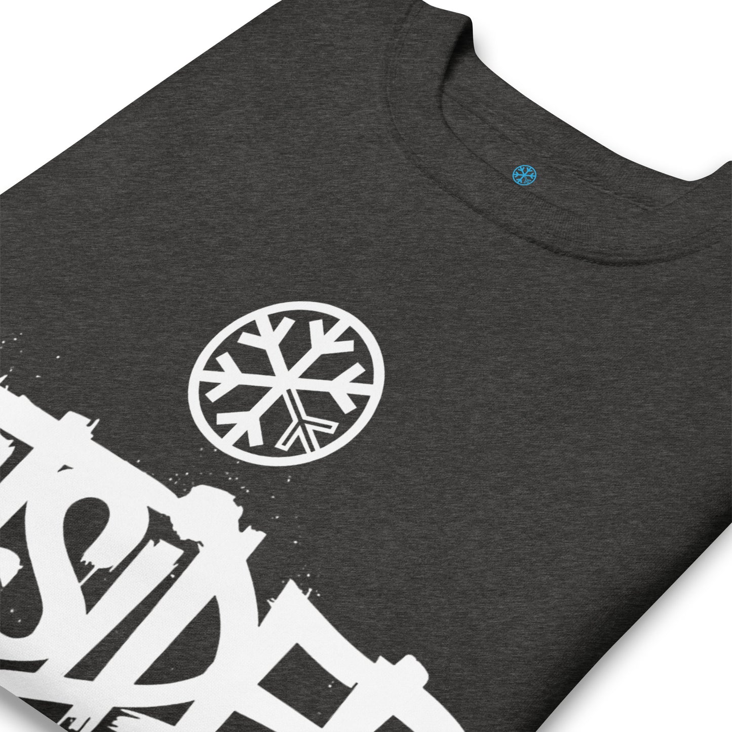 Darkgray-Outsider Graffiti Tag Sweatshirt from B.Different Clothing, detail, graffiti-inspired streetwear