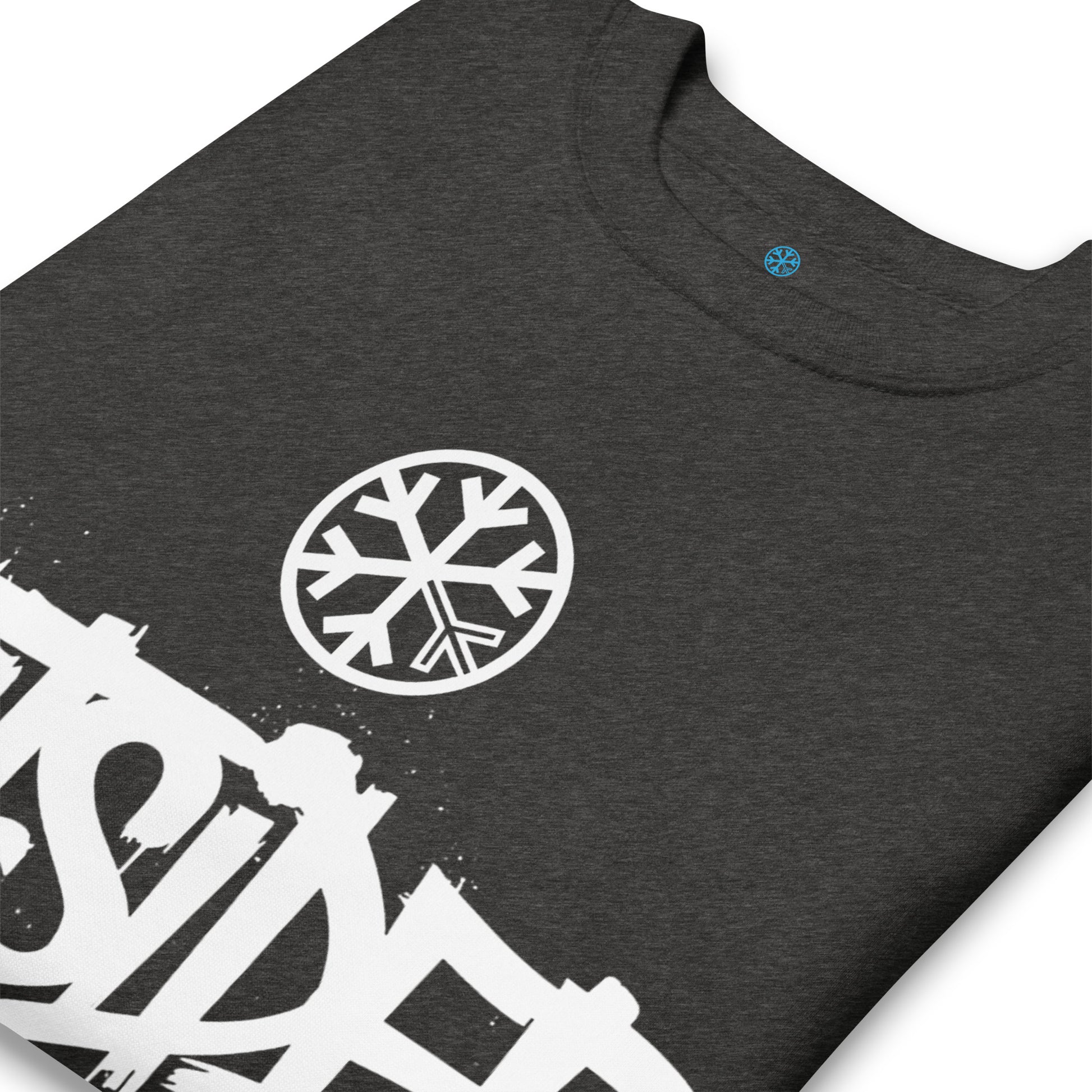 Darkgray-Outsider Graffiti Tag Sweatshirt from B.Different Clothing, detail, graffiti-inspired streetwear