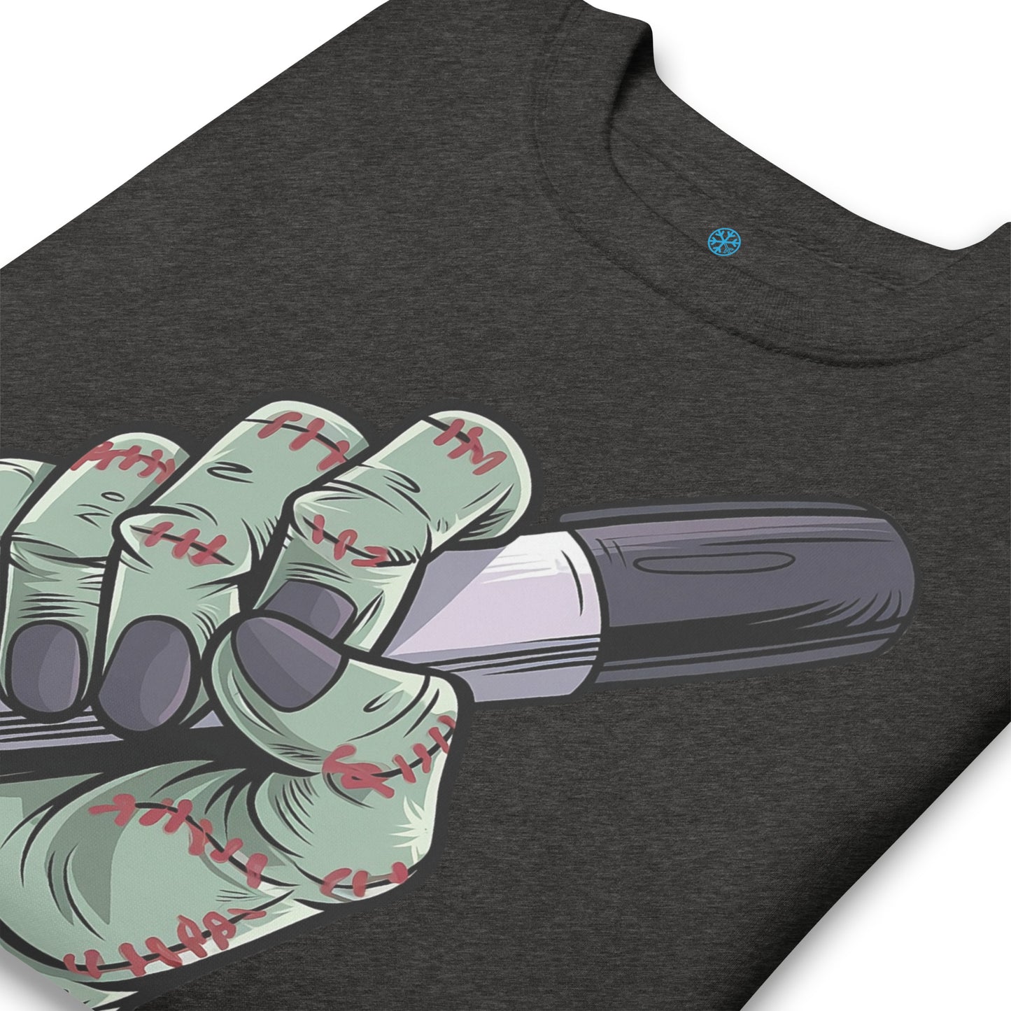 Darkgray-Thing Graffiti Sweatshirt from B.Different Clothing, detail, graffiti-inspired streetwear