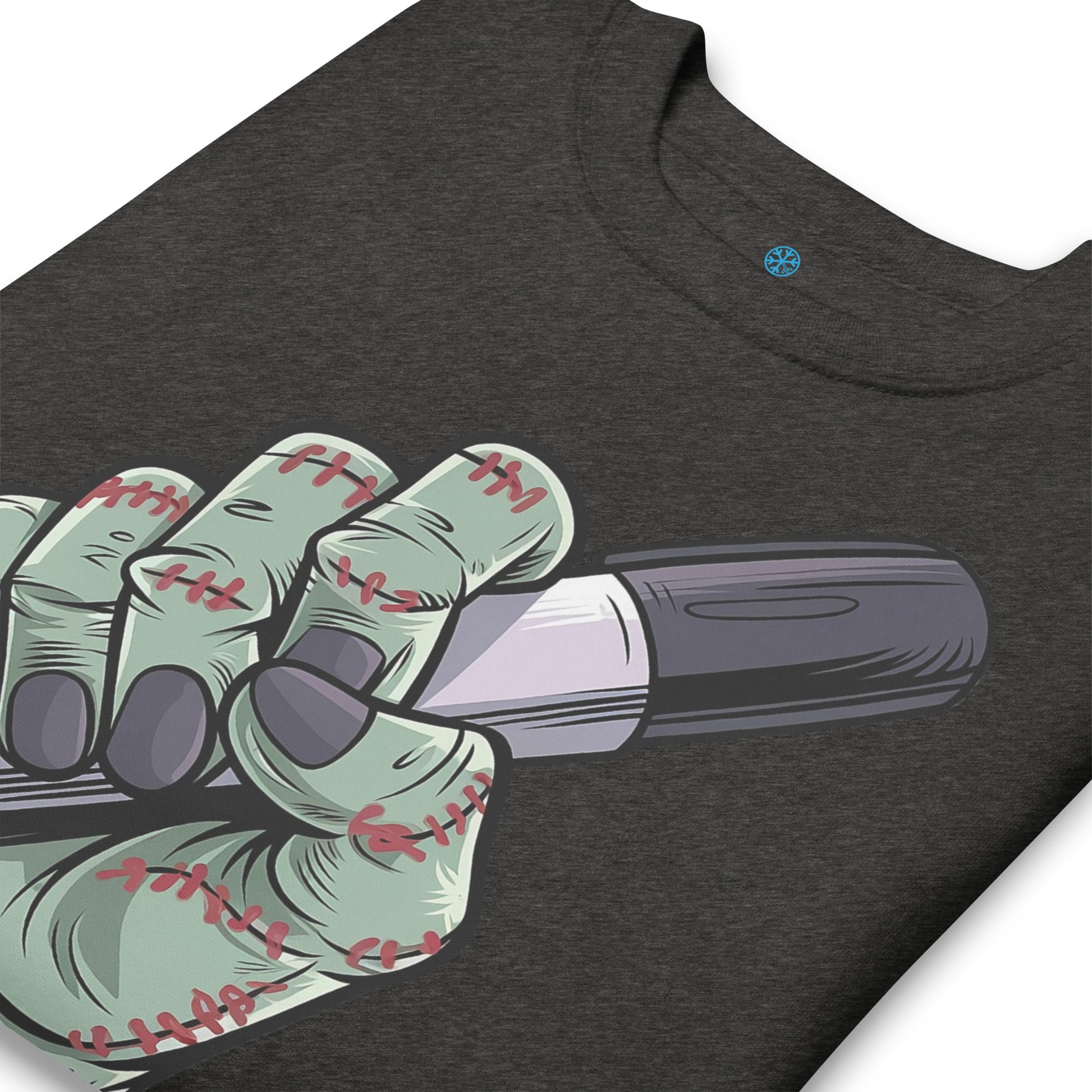 Darkgray-Thing Graffiti Sweatshirt from B.Different Clothing, detail, graffiti-inspired streetwear