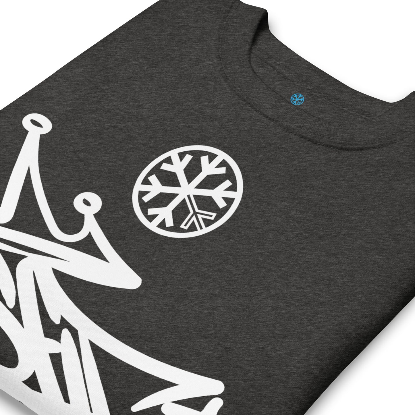 Darkgray-Misfit Graffiti Tag Sweatshirt from B.Different Clothing, detail, graffiti-inspired streetwear