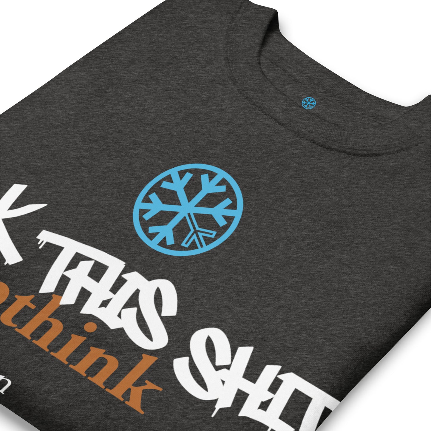 Darkgray-Groupthink Graffiti Sweatshirt from B.Different Clothing, detail, graffiti-inspired streetwear