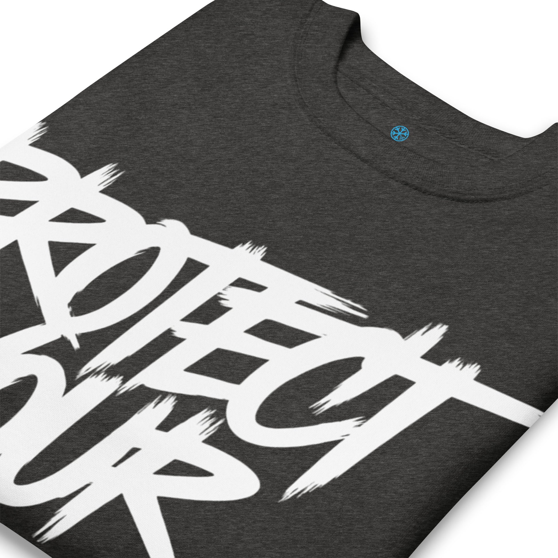 Darkgray-Protect Your Vibe Graffiti Tag Sweatshirt from B.Different Clothing, detail, graffiti-inspired streetwear