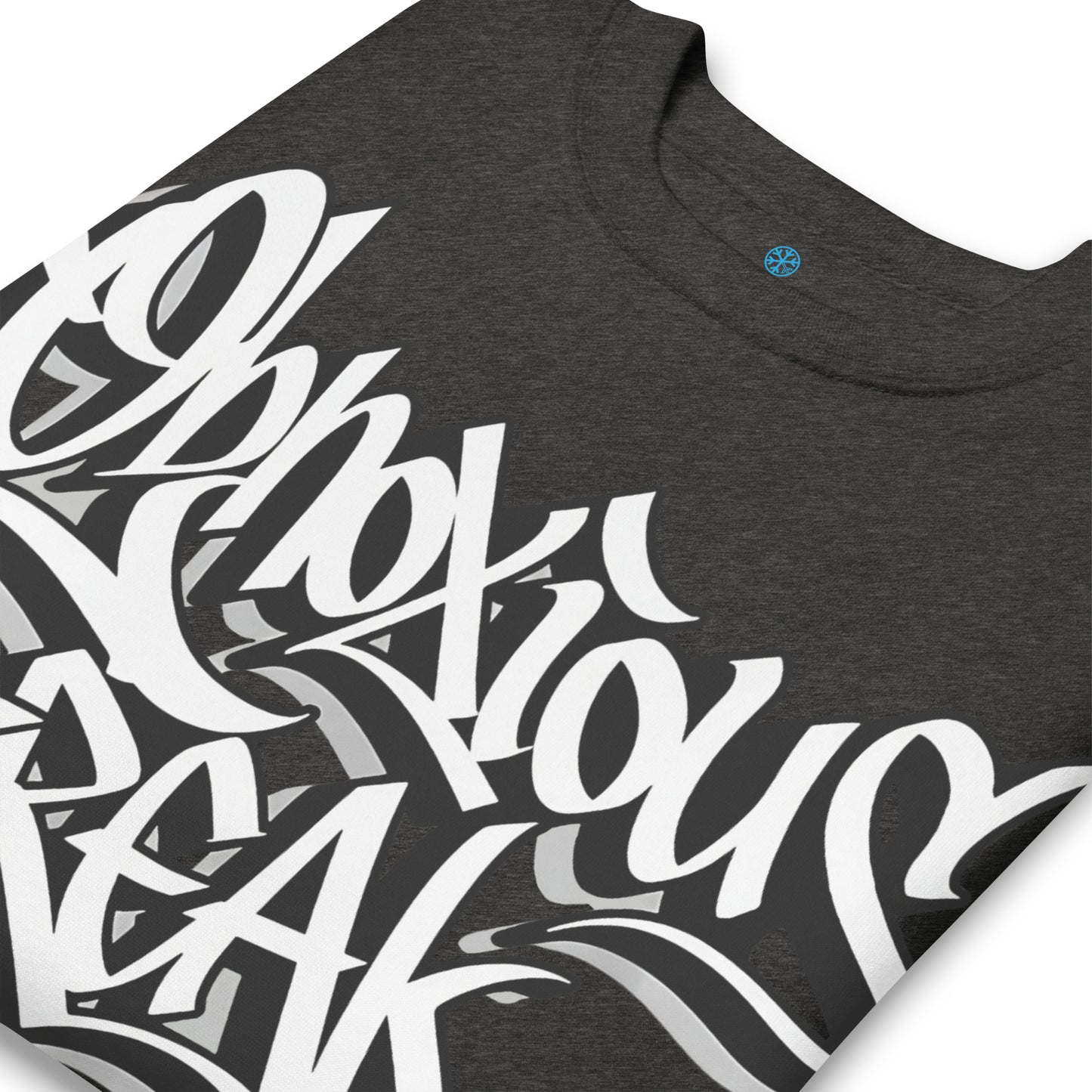 Darkgray-Obnoxious Freak Graffiti Sweatshirt from B.Different Clothing, detail, graffiti-inspired streetwear